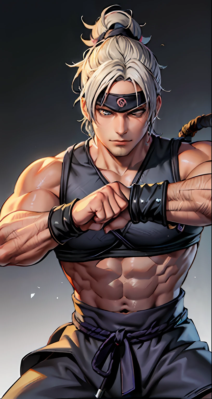 "(obra-prima:1.2), melhor qualidade, Ninja, estilo jogo tenchu, personagem Rikimaru, personagem masculino"