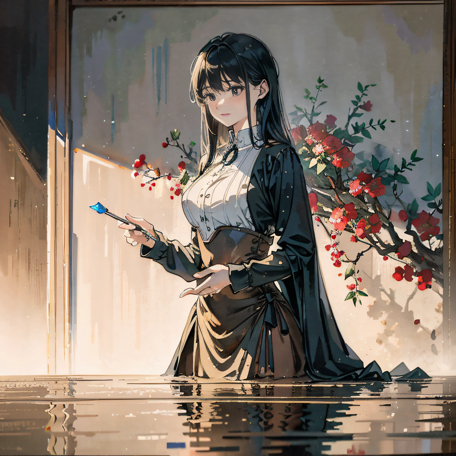 (masterpiece, best quality, beautiful art:1.4) in the tapestry of time, your story weaves a masterpiece, magical, digital art, (vibrant colors:1.2), trending on artstation, 4k, high detail, high-resolution, professional painting, ultra-detail, hdr, 4k uhd, 8k, unreal engine 5, cinematic, neon highlights, volumetric lighting, realistic shadows, reflections, unreal engine 5, cinematic wallpaper, 8k, romantic