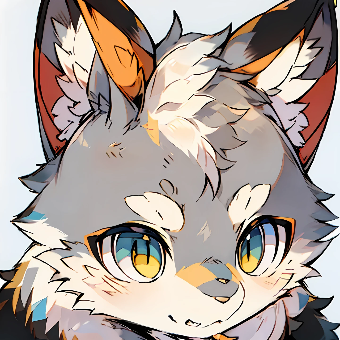 gray wolf,greys!Close-up of a cat with a pencil in its mouth, Wolf template basic line art, Simple lines of art, linear art, thick lineart, clean lineart, Outline sketch, thick black lineart, clean lineart and flat color, contour drawing, bold lineart, clean anime outlines, Outlined!!!, professional furry drawing, outline art