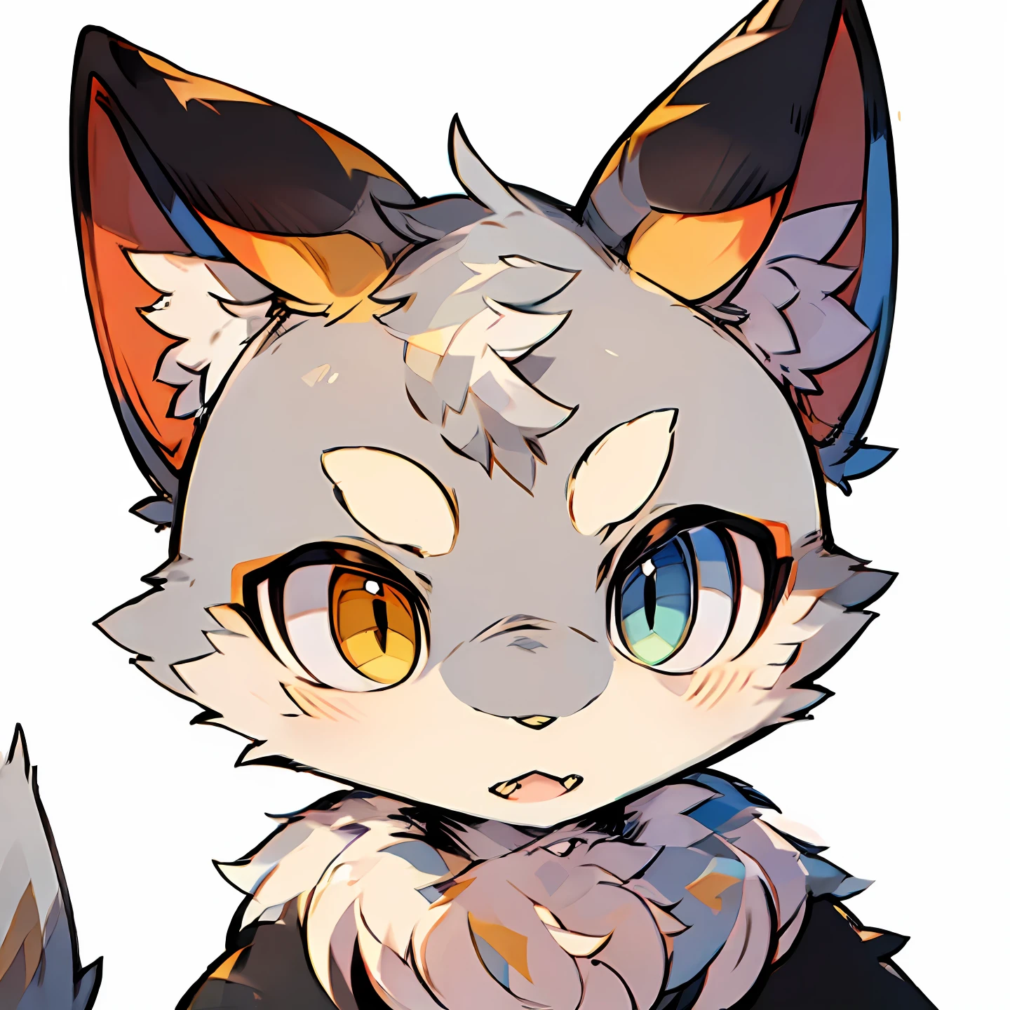 gray wolf,greys!Close-up of a cat with a pencil in its mouth, Wolf template basic line art, Simple lines of art, linear art, thick lineart, clean lineart, Outline sketch, thick black lineart, clean lineart and flat color, contour drawing, bold lineart, clean anime outlines, Outlined!!!, professional furry drawing, outline art