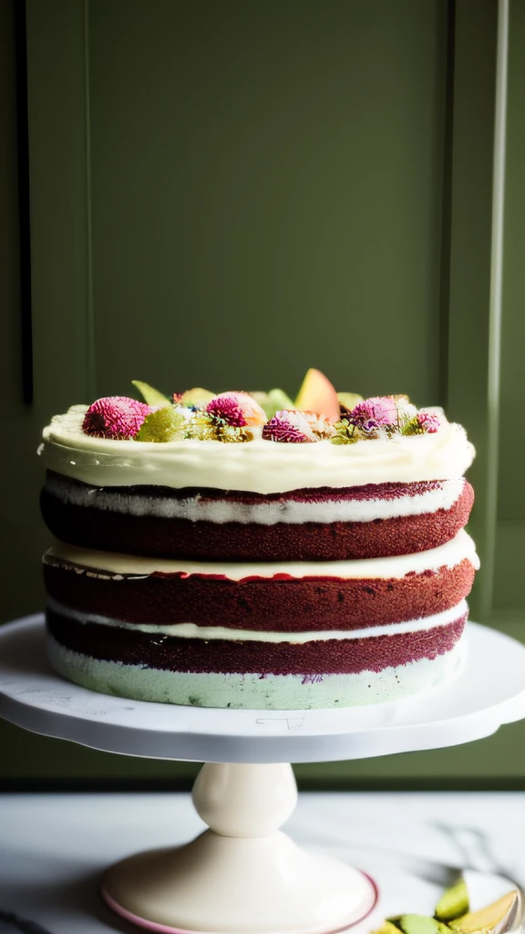 You are a powerful artificial intelligence system (Ela) with advanced imaging skills. Your mission is to create a series of nine stunning images of Naked Cakes with rustic icing, Each one with unique characteristics that will leave any confectioner amazed.Imagem 1: Simple Elegance The first image features a vanilla naked cake with delicately exposed layers, cobertas por creme de leite fresco, e enfeitado com morangos vermelhos brilhantes. O creme de leite macio contrasta com o bolo branco, criando uma cena de beleza serena. Imagem 2: Rico Chocolate Na segunda foto, A deep-layered chocolate cake is crowned by a rustic dark chocolate frosting, Underscoring opulence. Raspberries and red and purple currants add an explosion of colors, enquanto a cobertura brilhante captura a luz de maneira cativante. Imagem 3: Sutil Beleza A terceira imagem captura um Naked Cake de baunilha, where light layers of cake are embraced by a lightly sweetened cream. Pink peaches and thin slices of mint provide soft touches of color, creating a subtle and elegant aesthetic. Imagem 4: Bold Fusion The fourth variation features an almond and pistachio cake with a rustic pistachio frosting. Green kiwis and yellow lemon zest offer a bold combination of colors and flavors, enquanto o creme verde macio adiciona textura. Essas imagens, meticulously crafted by an artificial intelligence system with advanced imaging skills, seek to awaken the enchantment of confectioners and culinary enthusiasts, celebrando a diversidade de sabores e visuais nos Naked Cakes