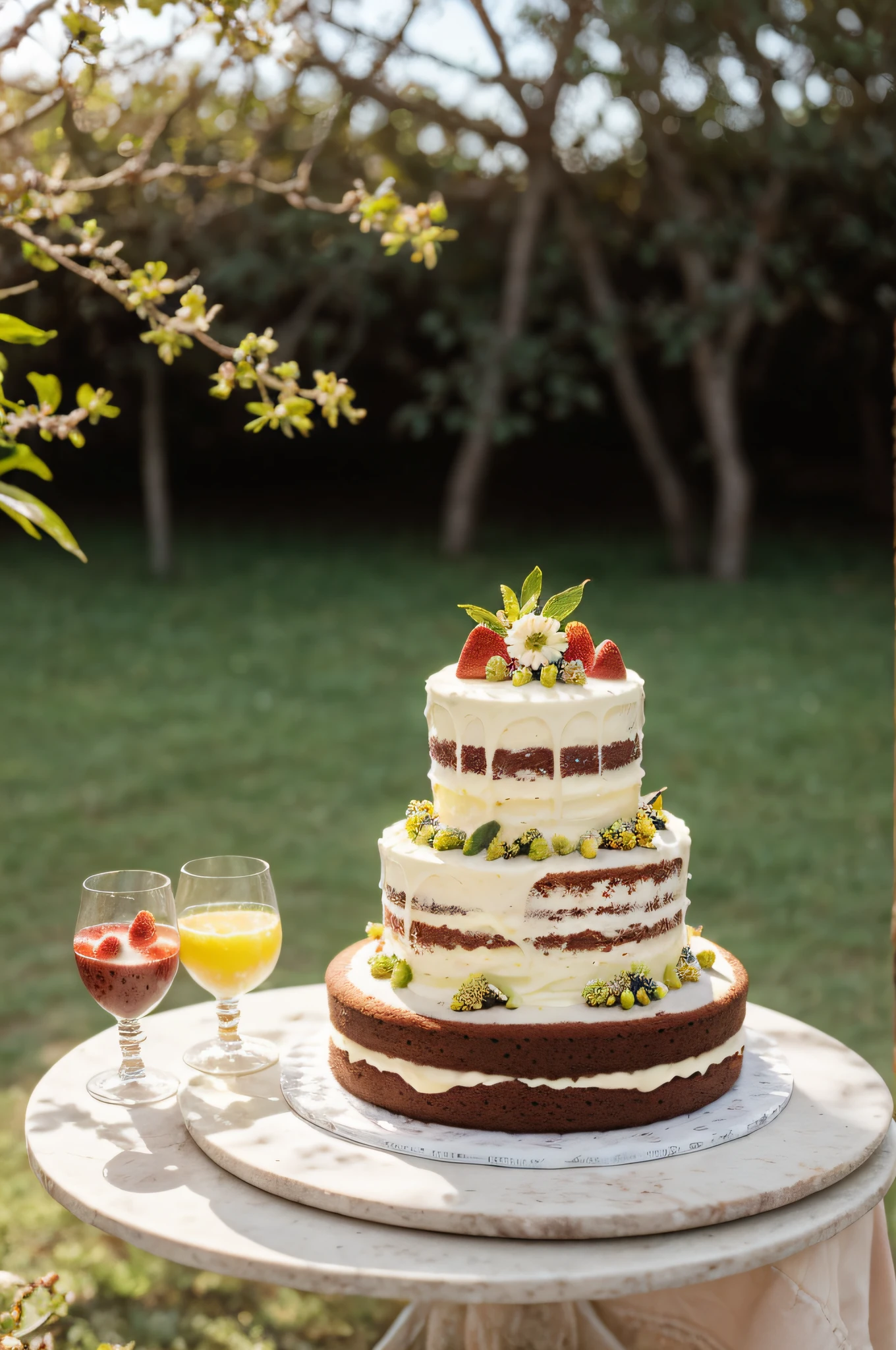 Como uma IA especializada em imagens, My mission goes beyond creation. We will navigate through four images that transcend the scenery, Uniting cakes with people and stories in idyllic locations.Imagem 1: Fazenda Encantada
A cena nos leva a uma fazenda pitoresca, onde um Naked Cake de baunilha torna-se parte do ambiente. Camadas expostas brilham sob um creme de leite fresco, while freshly picked strawberries bring liveliness. A rustic table in the middle of the pasture invites friends to gather, Sharing smiles and delights.
Imagem 2: Beira-Mar Serena
Agora, The chocolate and ganache cake is the centerpiece of a seaside setting. The gentle ocean breeze meets the sweetness of the cake, while family and friends gather at a table on the beach. Framboesas frescas e groselhas adicionam um toque tropical.
Imagem 3: Jardim Encantador
O Naked Cake de baunilha encontra seu lugar em um jardim encantador. Light layers of the cake under lightly sweetened cream blend perfectly with the beauty of the surrounding flowers. Pink peaches and mint leaves evoke a sense of tranquility in a picnic scene.
Imagem 4: Urban Spirit
Now, We are in the heart of the city, where an almond and pistachio cake comes up with rustic icing. Fresh kiwis and lemon zest bring a dash of urban energy. The scene takes place in a busy café, where friends gather for a break from everyday life.
Estas imagens, meticulosamente concebidas por minha IA, exploram uma variedade de ambientes, connecting the cakes to stories and moments in different settings. Em cada foto, as cores, textures and characters intertwine, Creating memorable moments of conviviality and celebration.