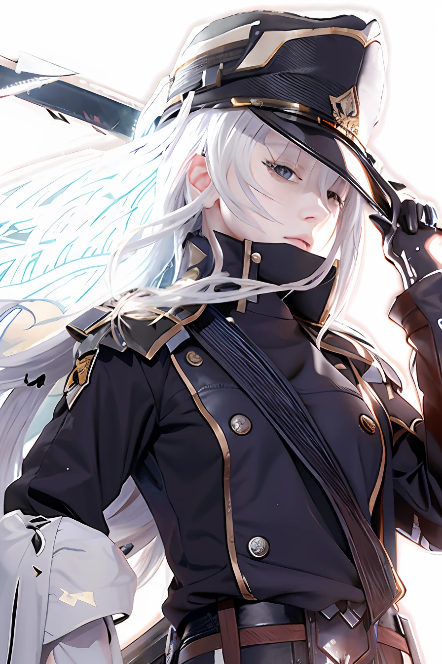 anime girl in uniform with a sword and a sword in her hand, from girls frontline, fine details. girls frontline, official art, marisa kirisame, ashe, girls frontline style, konpeki no kantai, detailed key anime art, from arknights, portrait of a female anime hero, kantai collection style, best anime 4k konachan wallpaper,realistic ,ultra detail