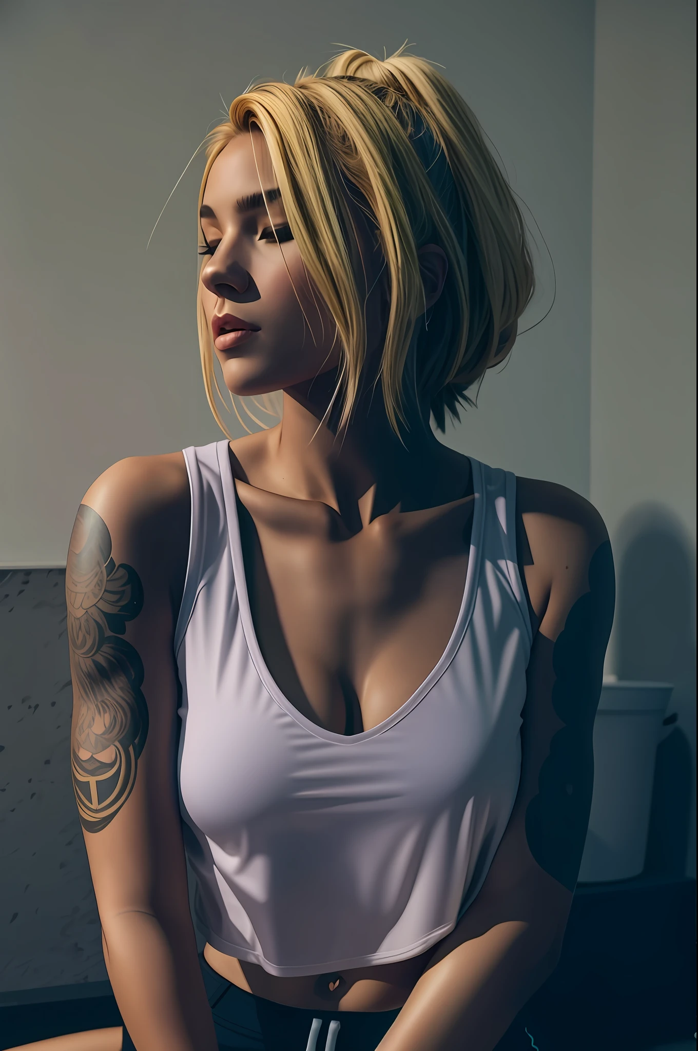 Adicionar top crop branco esportivo