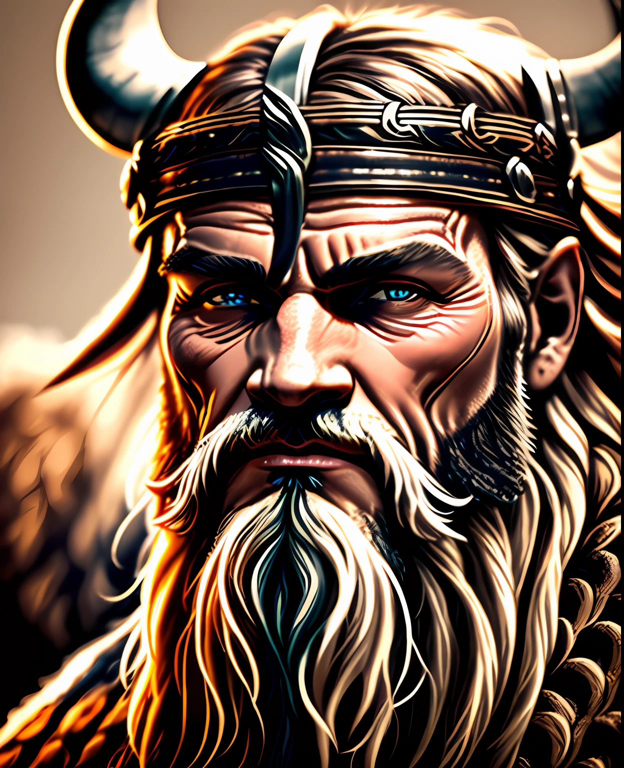 Close-up de (Rei Viking emergindo da lama preta molhada: 1.3)