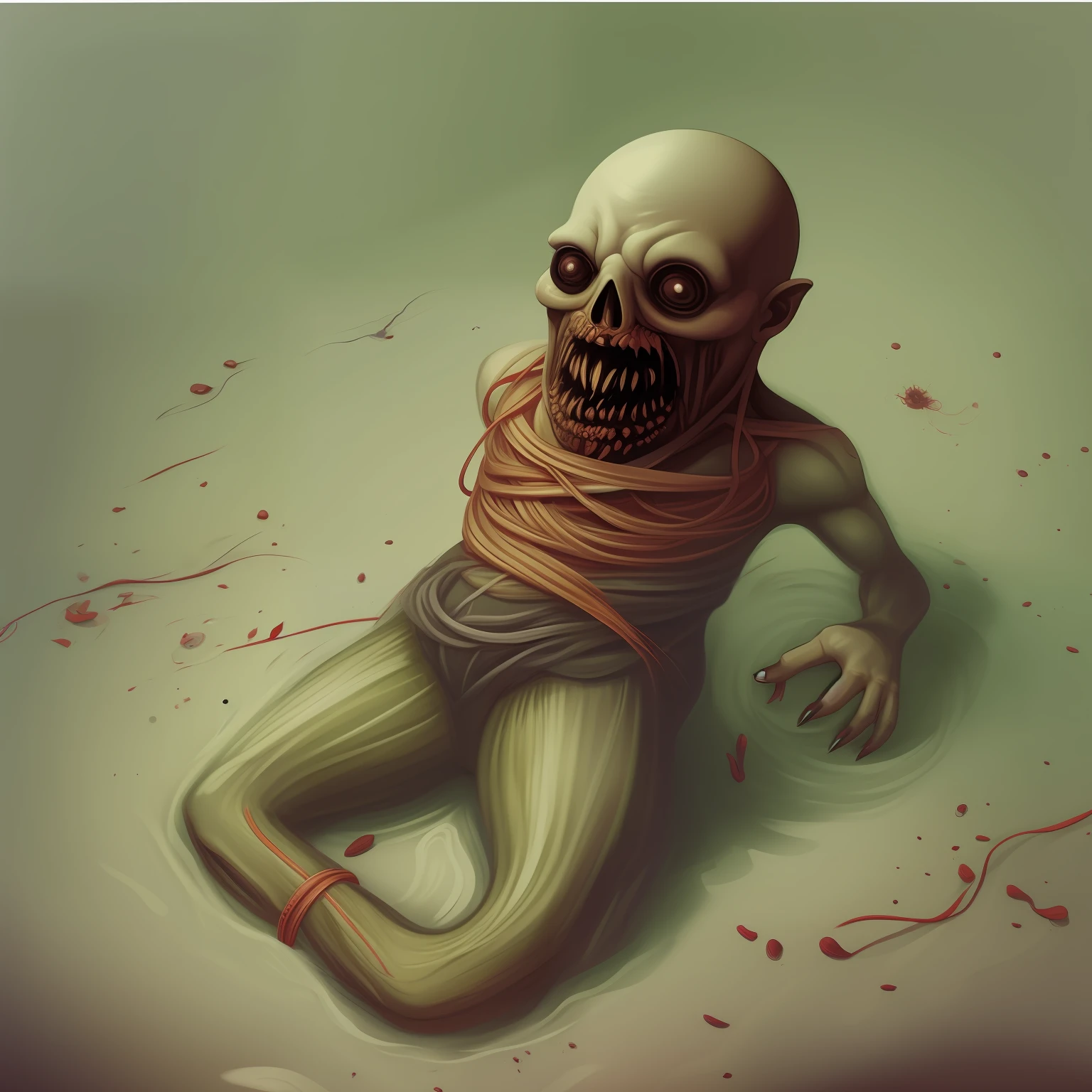 Deformed man without arms and legs on dirty ground, Horror cosmic, tons escuros, morbid atmosphere, deformidade, distopia, catastrophe, misticismo, ocultismo, sangue coagulado, assustador, pesadelo, sangue, apocalypse, terror hiper-realista, terror, feeling of agony,Anos 90,Lovecraft, Pasta assustadora, Polaroid