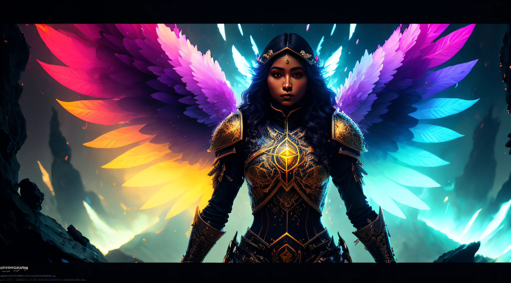 Imagine que a pele dessa menina criatura parece ter sido feita de uma rede de pesca, com folhas e flores crescendo em seu corpo. Digital Epic Fantasy, symmetric concept art, Sinister Fantasy Illustration, Symmetrical Epic Fantasy Art, epic fantasy science fiction illustration, Epic fantasy art style, Epic Anime Art, Symmetrical Fantasy RPG Portrait, Anton Fadeev como Dan Mumford, (master part, qualidade superior, best quality, Arte Oficial, Beauty and Aesthetics: 1.2), Detalhe extremo, (Arte Fractal: 1.3), Colouring, Mais Detalhado, Pose de corpo inteiro, Bela foto surreal, 8 mil, Octane lindamente renderizado, Very detailed, intrincado, Epic composition, Cinematic lighting, master part, Art Station Trend, muito, Very detailed, atordoante, HDR, liso, foco nítido, high resolution, Concedido, Foto premiada, DSLR, 5 0 mm