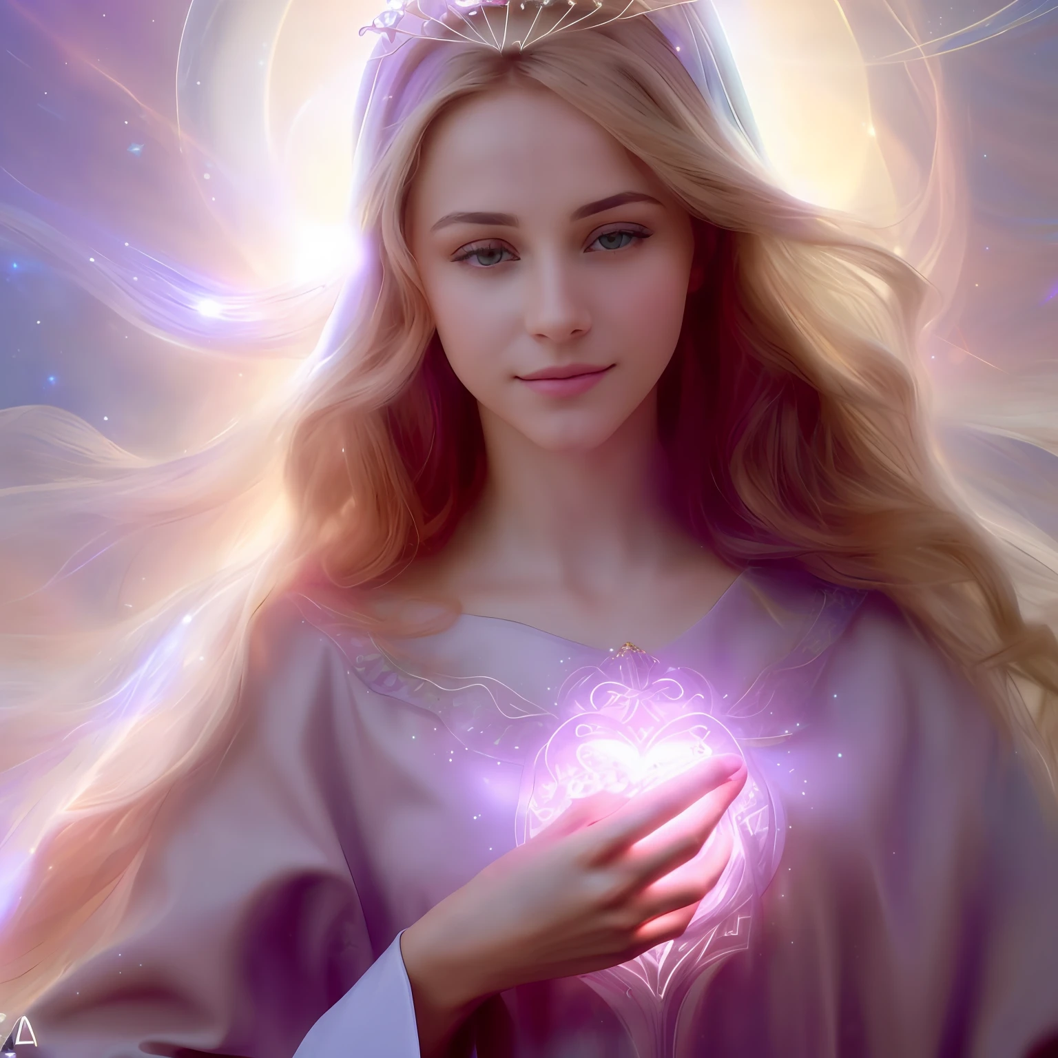 (((Blessed Virgin Mary))) Obra maestra, (La mejor calidad: 1.2), (super fine: 1.2), illustration, (extremadamente delicado y hermoso: 1.2), movie angle, flotante, (Hermoso ojo de detalle: 1.1), (detalle luz: 1.1), Movie Lights, Cielo delicado, ojos azules, (Cola de caballo alta: 1.1), capa, ojuelos, (luna: 1. 2), (Luz de la luna: 1.1), cielo estrellado, (light particles: 1.1) dibujo, flor. (Obra maestra), (La mejor calidad), (fotorrealista:1.3), 8k, Textura detallada de la piel, Textura detallada de la tela, Hermosa cara detallada, Detalles intrincados, Ultra detallado (cuerpo de cuerpo entero:1.2)