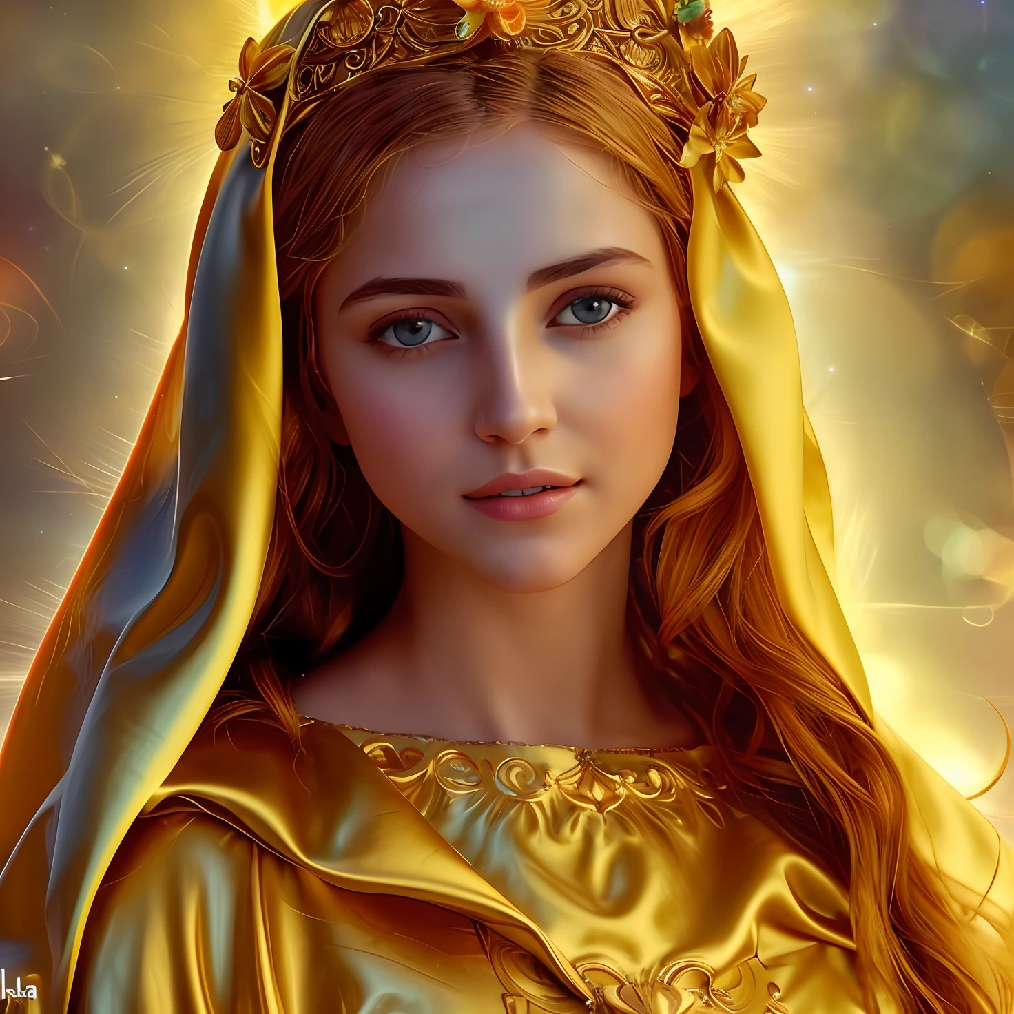 (((Blessed Virgin Mary))) Obra maestra, (La mejor calidad: 1.2), (super fine: 1.2), illustration, (extremadamente delicado y hermoso: 1.2), movie angle, flotante, (Hermoso ojo de detalle: 1.1), (detalle luz: 1.1), Movie Lights, Cielo delicado, ojos azules, (Cola de caballo alta: 1.1), capa, ojuelos, (luna: 1. 2), (Luz de la luna: 1.1), cielo estrellado, (light particles: 1.1) dibujo, flor. (Obra maestra), (La mejor calidad), (fotorrealista:1.3), 8k, Textura detallada de la piel, Textura detallada de la tela, Hermosa cara detallada, Detalles intrincados, Ultra detallado (cuerpo de cuerpo entero:1.2)