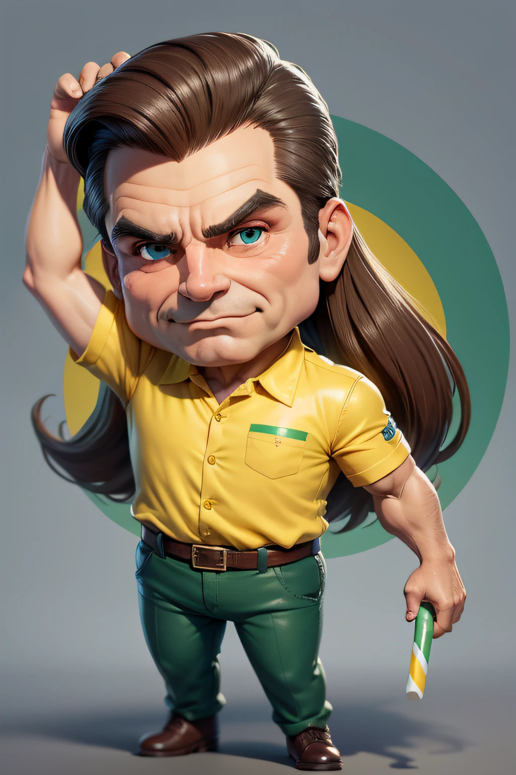 cute funko --q 2 "Bolsonaro":
cute funko standing full body --q 2 "Bolsonaro" would be a cute and caricatured version of former president Jair Bolsonaro, with adorable features and smoothed features. He would be wearing typical Brazilian clothing, such as a green and yellow shirt and a straw hat, referring to the country's folklore.