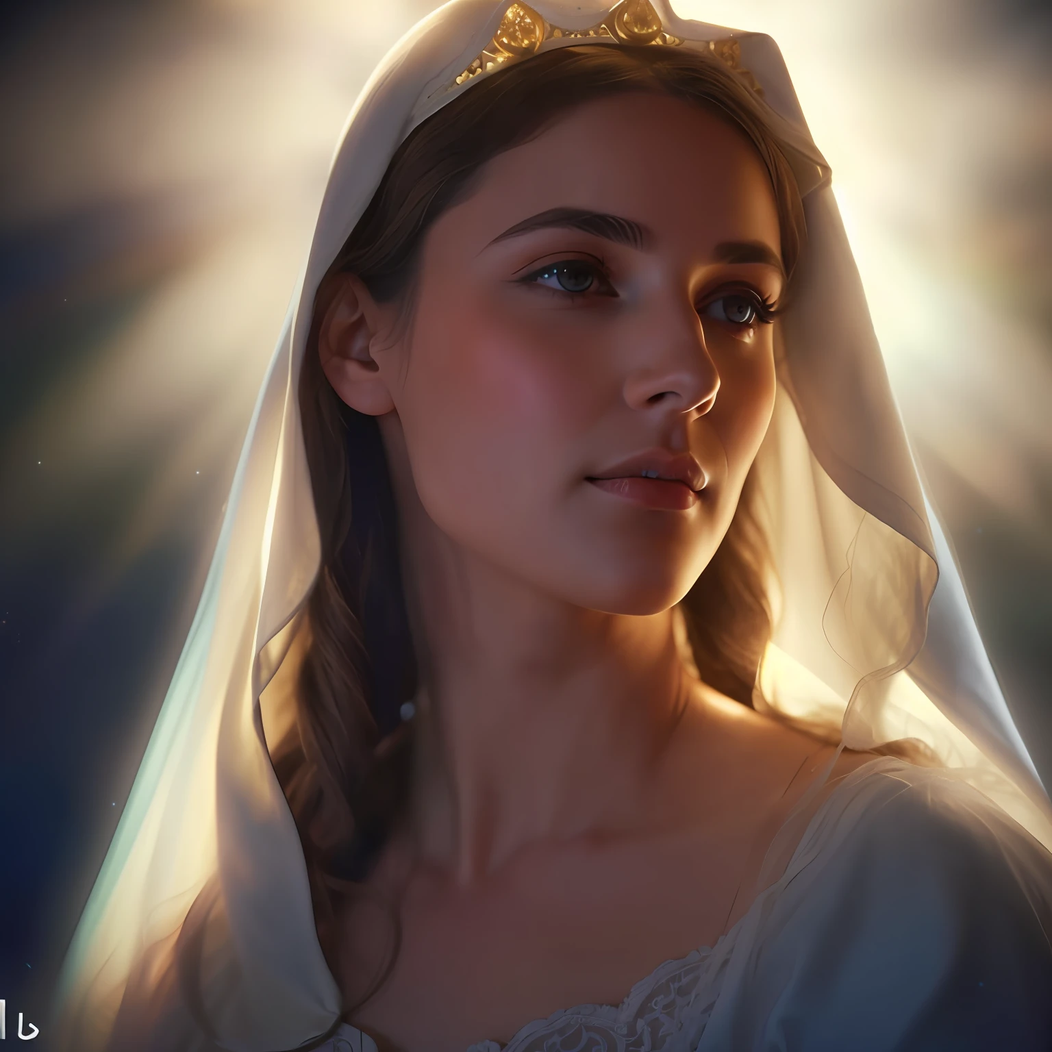(((Blessed Virgin Mary))) Obra maestra, (La mejor calidad: 1.2), (super fine: 1.2), illustration, (extremadamente delicado y hermoso: 1.2), movie angle, flotante, (Hermoso ojo de detalle: 1.1), (detalle luz: 1.1), Movie Lights, Cielo delicado, ojos azules, (Cola de caballo alta: 1.1), capa, ojuelos, (luna: 1. 2), (Luz de la luna: 1.1), cielo estrellado, (light particles: 1.1) dibujo, flor. (Obra maestra), (La mejor calidad), (fotorrealista:1.3), 8k, Textura detallada de la piel, Textura detallada de la tela, Hermosa cara detallada, Detalles intrincados, Ultra detallado (cuerpo de cuerpo entero:1.2)