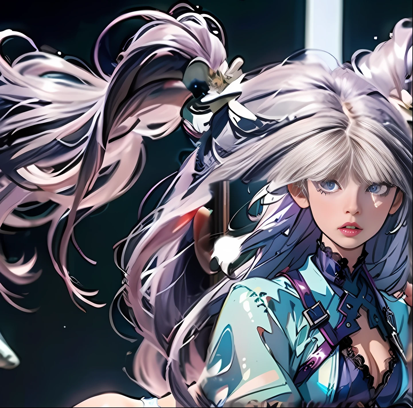 Anime girl with long hair and purple hair holding a sword, Detailed digital anime art, advanced digital anime art, 2. 5 D CGI anime fantasy artwork, detailed anime character art, Onmyoji detailed art, Digital anime art, Extremely detailed Artgerm, Anime fantasy artwork, Anime fantasy illustration, Portrait Chevaliers du Zodiaque Fille, by Yang J