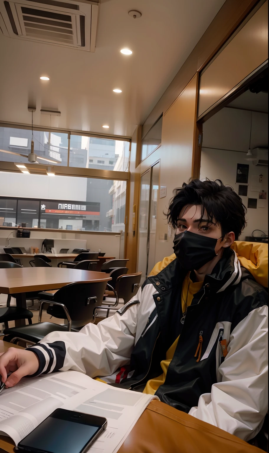 Hair, jacket, all