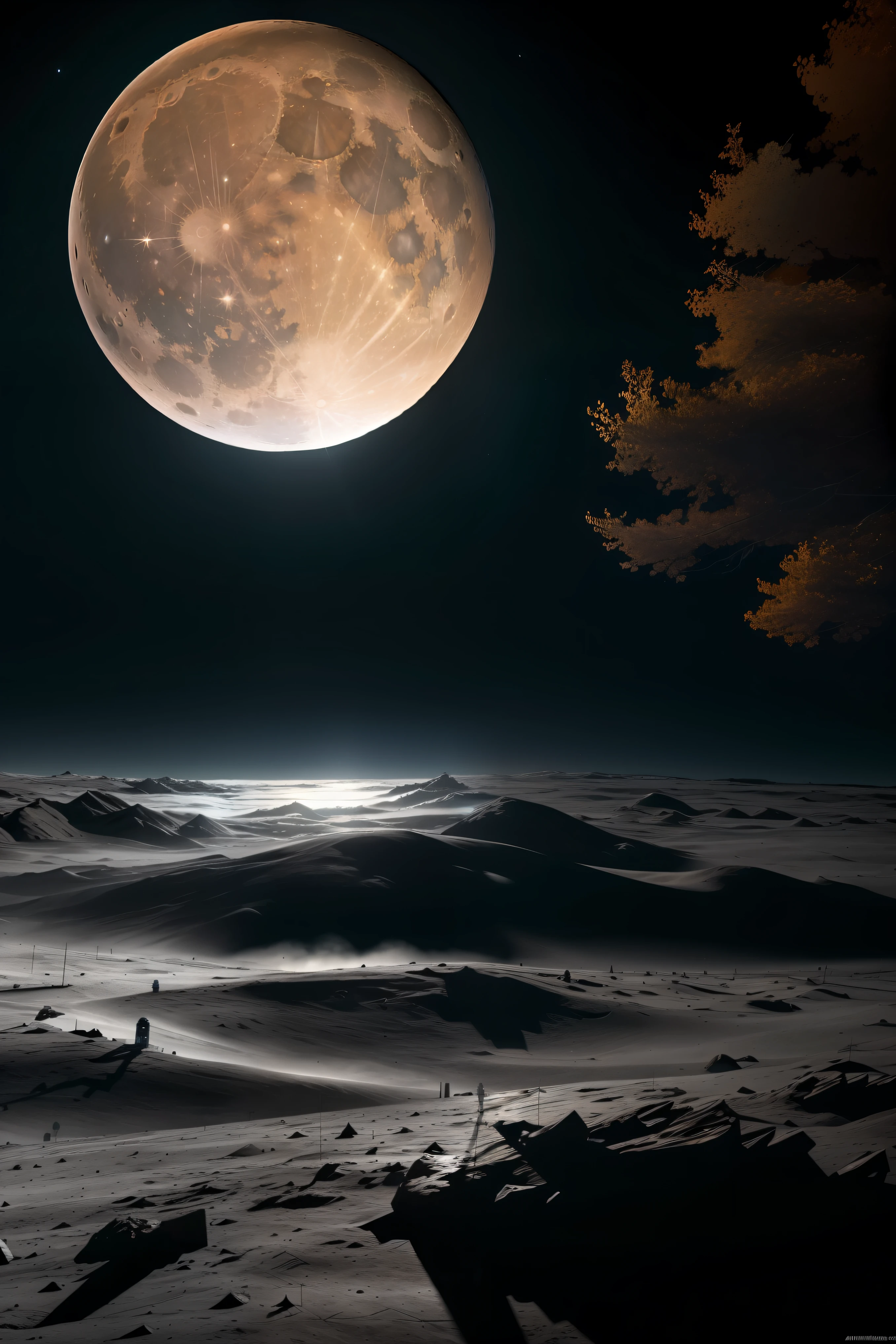 (((construyendo una base lunar))), ((superficie de la luna, astronautas, maquinaria)),(espacio exterior, astronautica, base espacial), arte digital altamente detallado 4K, fondo de pantalla 4K HD muy detallado, impressive fantasy landscape, sci-fi fantasy desktop wallpaper, fondo de pantalla de escritorio de Unreal Engine 4K, Arte digital detallado 4K, sci-fi fantasy wallpaper, Dreamy epic space landscape, pintura digital mate 4K HD, obras de arte impresionantes de 8K