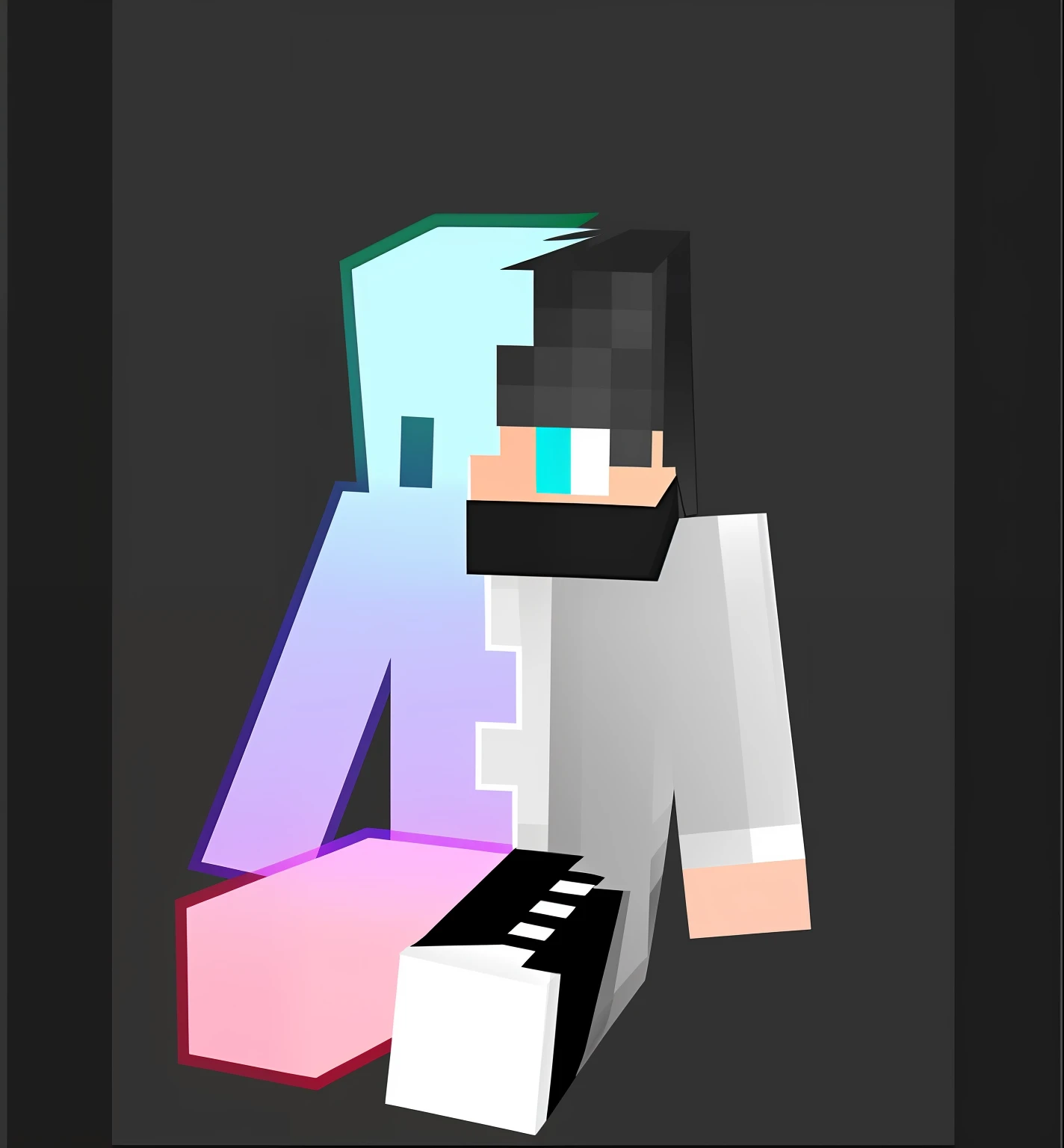 Holding a long knife