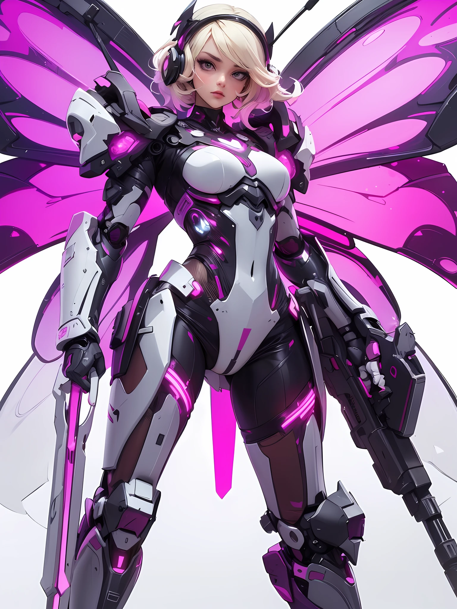 (Artwork of exceptional craftsmanship),(Detailed illustrations,(Very ideal anatomy),Very detailed and detailed drawing,Delicate lines with slow and rapid,(Realistic texture expression)),[Color tressed main line],[Background of the Institute],HENTAI ANIME (CYBERGirl (Beautiful fece) Skinny 13 years old) (Voluminous wavy platinum blonde) cyborgs,(Butterfly wings (Magenta-pink Papillon cybernean armor [Cyber Headset] [Aurora Armor ((Through the material))])),(Science Fiction Mechanical [Bioengineering]),(Perfectly proportioned),(Fine and beautiful skin expression [realistic skin detail]),[Design built to the highest level,[Advanced structural understanding of materials],Ideal color coordination],(Intricate and beautiful decoration [Dense detail]),(More on shiny hair),[Perfect hand details [Beautiful Finger]],(Beautiful perfect face [Realistic face details]),[Clear gaze],[long and beautiful eyelashes],[Perfect eye details (Eyes beautifully drawn down to the smallest detail)],(detaileds,high-detail),([Precision Detail],[multi-layer texture],HighQuality,hight resolution),[(Accurate simulation of light-material interactions),Understanding Airflow,Mechanically correct representation],[Visual art that conveys a sense of narrative] [Full body like],[[Desaturation]].