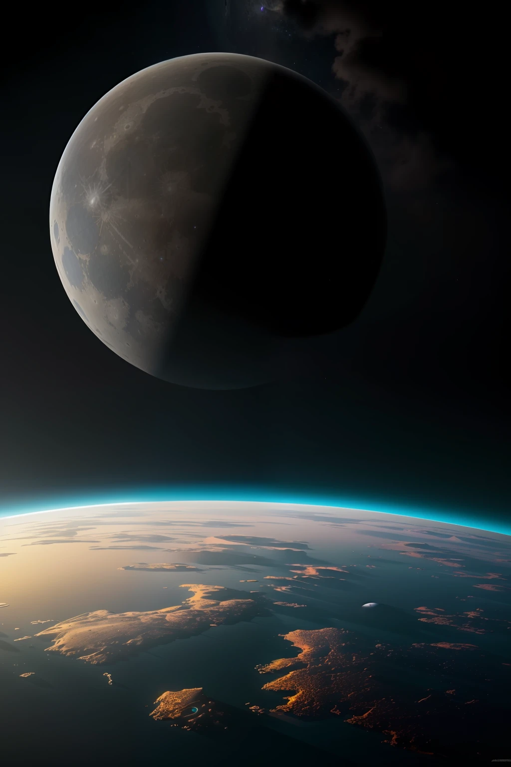 ((( androides con inteligencia artificial construyendo una base lunar))) ,((enfoque cercano de los androides,muchos detalles y texturas)) ((superficie de la luna, astronautas, maquinaria)),(espacio exterior, astronautica, base espacial), arte digital altamente detallado 4K, fondo de pantalla 4K HD muy detallado, impressive fantasy landscape, sci-fi fantasy desktop wallpaper, fondo de pantalla de escritorio de Unreal Engine 4K, Arte digital detallado 4K, sci-fi fantasy wallpaper, Dreamy epic space landscape, pintura digital mate 4K HD, obras de arte impresionantes de 8K