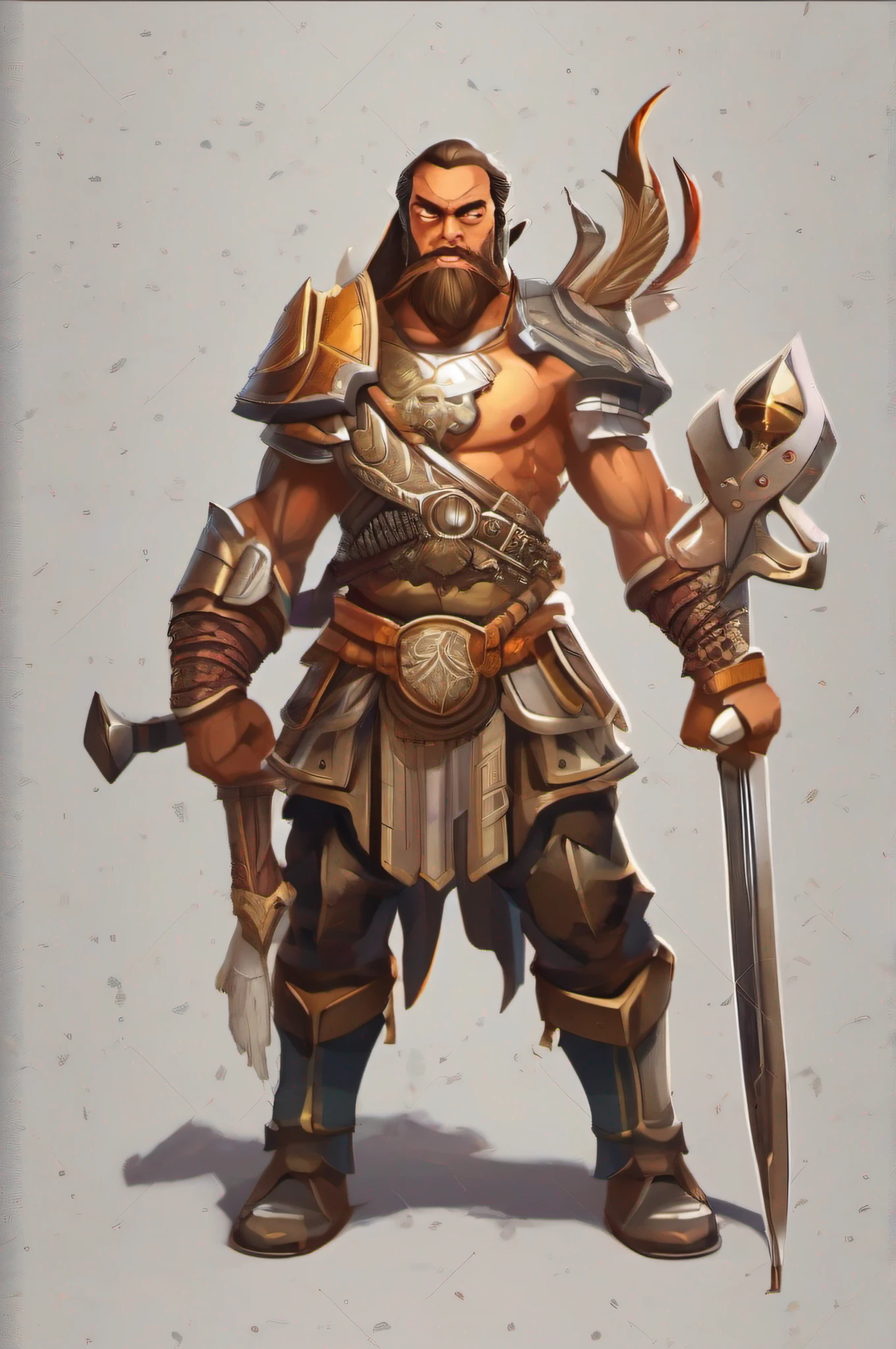 warrior Cartoon style illustration, on a white background, detailed characters, cartoon style illustration, high quality character design, highly detailed characters, character illustrations, professional illustration, cartoon art style, proffesional illustration, full body character design, cute characters, cartoon illustration, character designs, characters, in cartoon style, professional vector graphic, several character designs. Full body, WHITE background