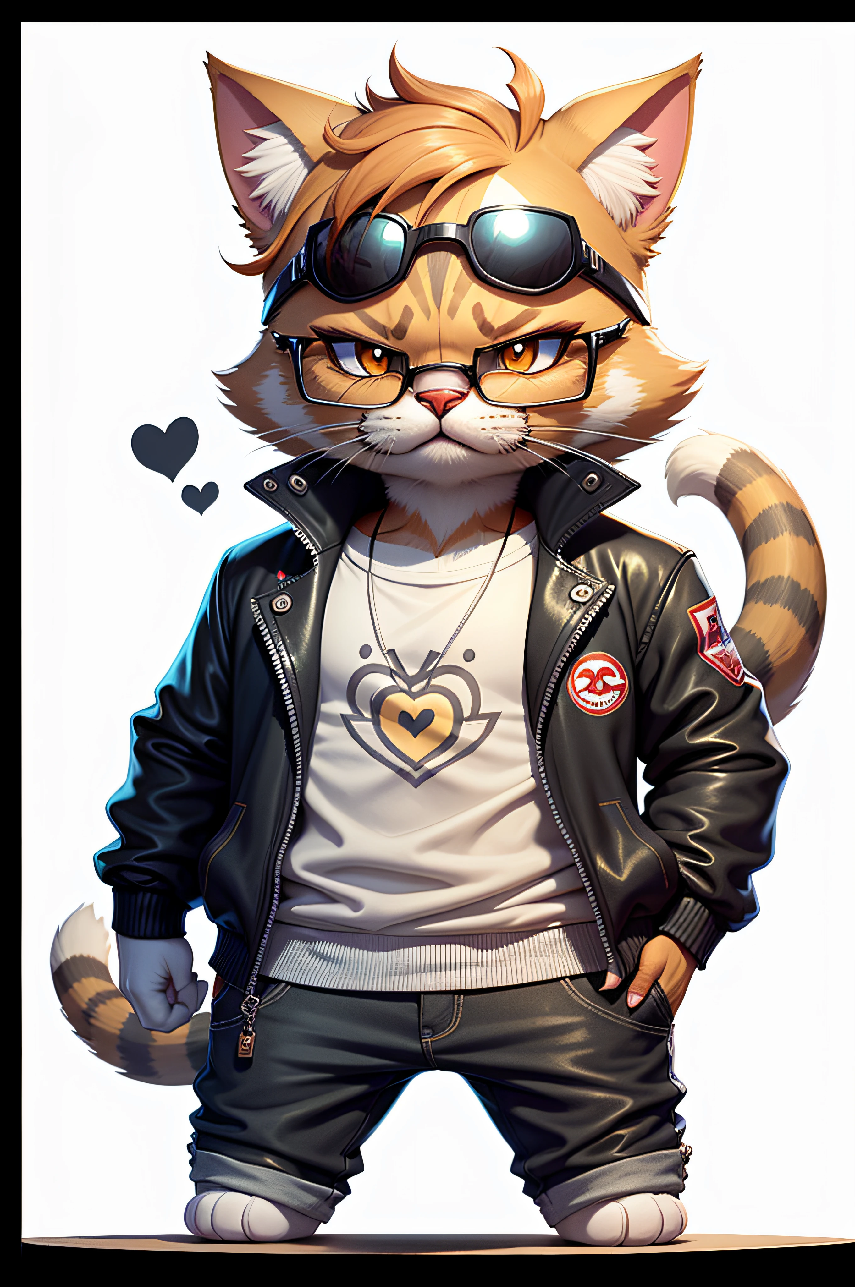 c4tt4stic, a cartoon cat wearing a jacket and sunglasses,