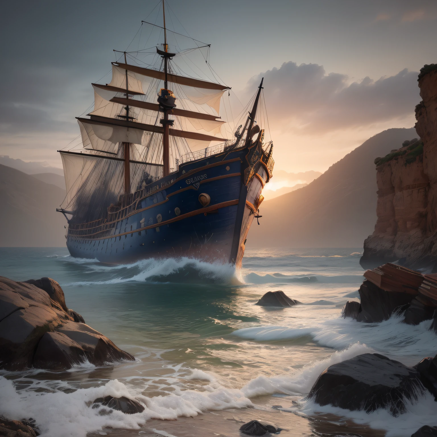 (dark shot:1.1), epic realistic, barco velho quebrado em grande tempestade, ilustrado por Herg, estilo de quadrinhos de estanho, caneta e tinta, piloto feminino, arte de Greg Rutkowski e artgerm, soft Cinematic Light, Adobe Lightroom, Photolab, HDR, intrincado, altamente detalhado, (profundidade de campo: 1.4), desbotado, (cores neutras:1.2), (HDR:1.4), (cores silenciadas:1.2), hiperdetalhado, (artstation:1.4), cinemactic, luzes quentes, dramatic light, (detalhes intrincados:1.1), fundo complexo, (rutkowski:0.66), (azul-marinho e laranja:0.4), (detalhes intrincados:1.12), hdr, (detalhes intrincados, hiperdetalhados:1.15)
