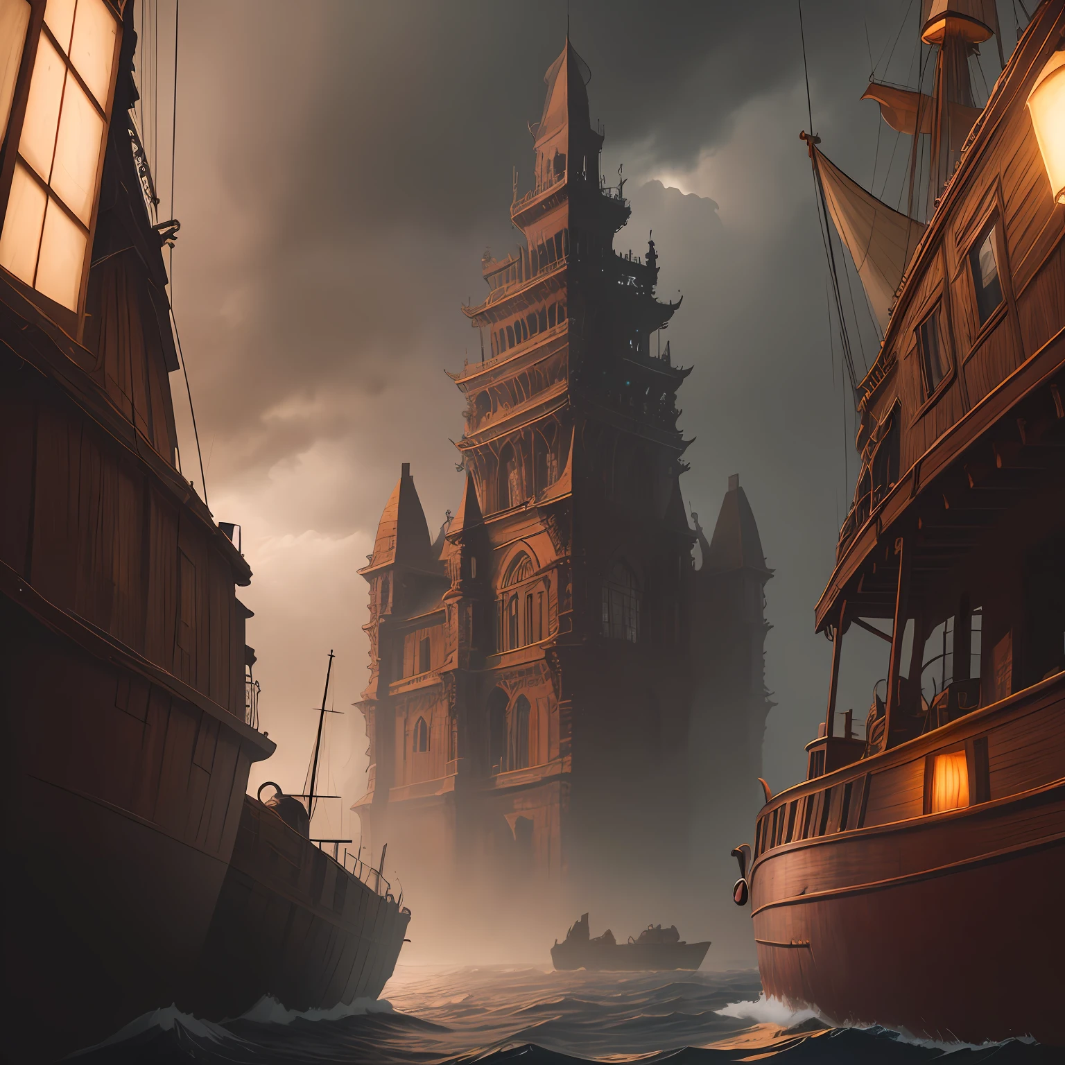 (dark shot:1.1), realistic epic, old boat broken in big storm, illustrated by Herg, tin comic style, pen and ink, female pilot, art by Greg Rutkowski and artgerm, soft cinematic light, Adobe Lightroom, Photolab, HDR, intricate, highly detailed, (depth of field: 1.4), faded, (neutral colors:1.2), (HDR:1.4), (muted colors:1.2), hyperdetailed, (artstation:1.4), Cinematic, warm lights, dramatic light, (intricate details:1.1), complex background, (rutkowski:0.66), (navy and orange:0.4), (intricate details:1.12), hdr, (intricate, hyper-detailed details:1.15)