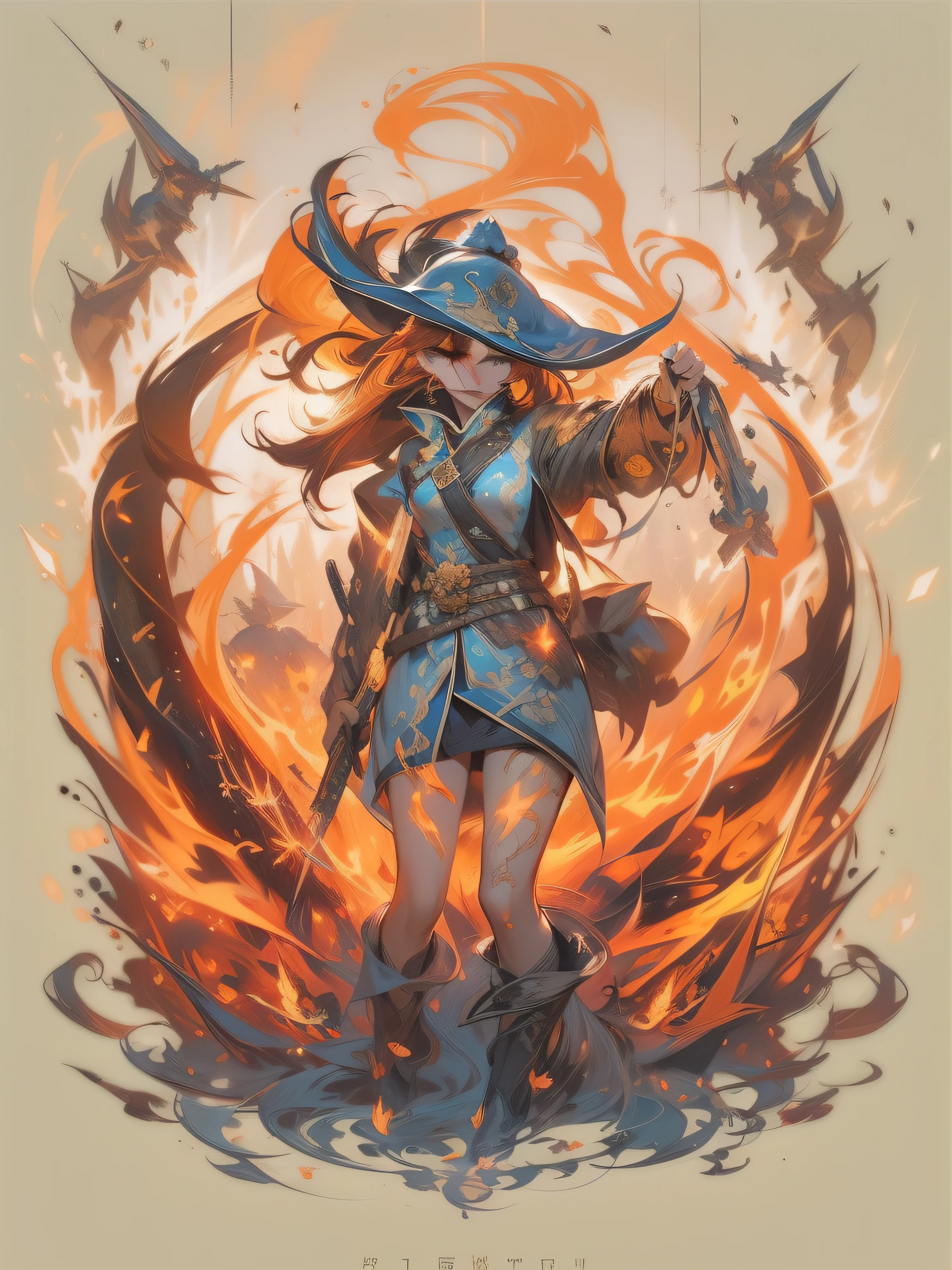 This high-resolution 4K circular t-shirt design features Misty, the Demon Hunter, inspired by the character Misty from Pokémon. The atmosphere is shrouded in mystery, with a dense fog enveloping the scene. Misty's intense blue eyes peer through the mist, while her long, orange hair with golden streaks cascades down her back. The design is executed in an illustrative style, with smooth strokes and vibrant colors.

In this suspenseful setting, Misty stands stoically, prepared to face any dark entity that dares to challenge her. The neutral color temperature adds to the enigmatic ambiance, enhancing the dramatic shadows that play across her face and the surrounding fog.

Misty's character is brought to life with intricate attention to detail, from the folds of her cloak to the emblematic weapons of a seasoned demon hunter she carries. Her eyes hold an unwavering determination, reflecting the intensity of her purpose.

The combination of Misty's Pokémon-inspired roots and her new role as a fierce Demon Hunter creates a unique and captivating character. The illustrative style adds depth and richness to the design, making it a standout piece of digital illustration.

With this t-shirt design, Misty, the Demon Hunter, becomes a symbol of strength and enigma, ready to embark on epic battles against the unknown forces that lurk in the mist. Wearers of this shirt will showcase their affinity for both Pokémon nostalgia and the thrilling world of Demon Hunters, making it an excellent addition to any fan's wardrobe.