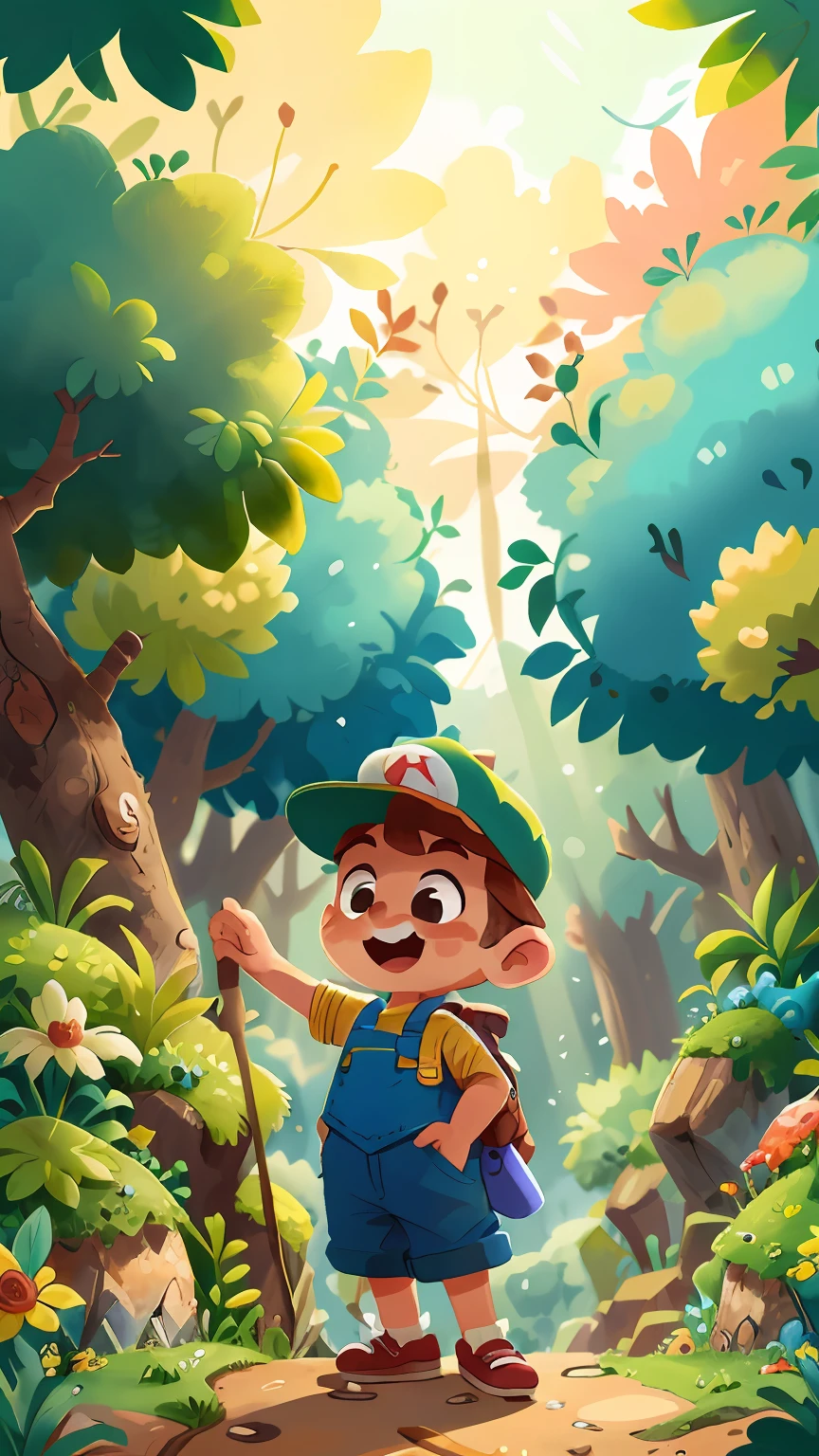 Um menino 1 ano de idade, Mario Bros dress, fundo natureza,feliz, feliz, qualidade perfeita, foco claro (desordem - casa: 0.8), (obra-prima: 1.2) (Realista: 1.2) (Bokeh) (Melhor qualidade) (Pele detalhada: 1.3) (Detalhes intrincados) (8K) (Olhos de detalhe) (foco nítido), (Feliz)