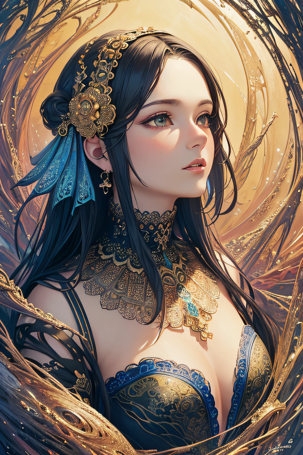 (masterpiece, top quality, best quality, official art, beautiful and aesthetic:1.2), (1girl), extreme detailed,(fractal art:1.3),colorful,highest detailed