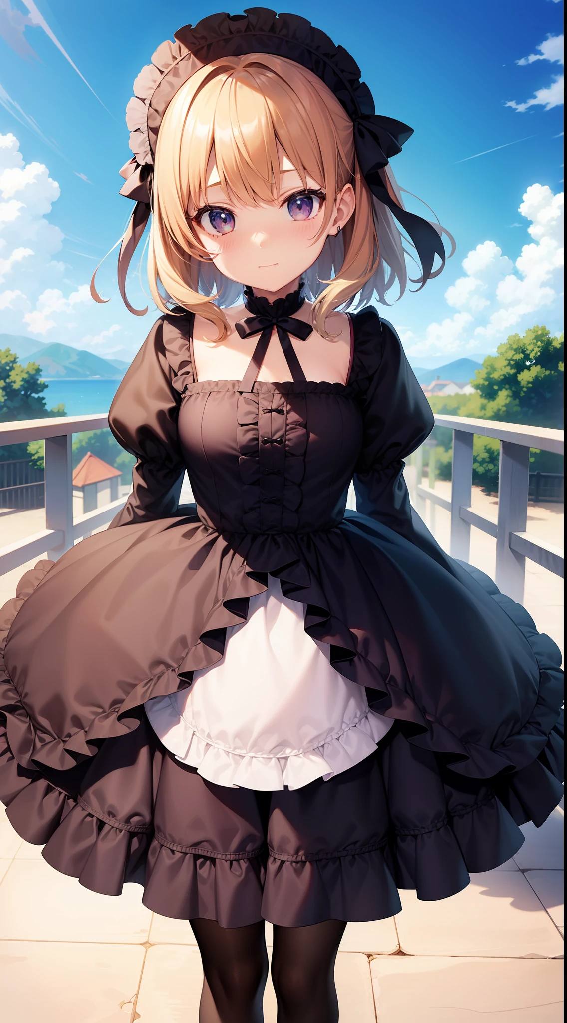 masutepiece、hight resolution、1girl in、a miniskirt、Gothic Lolita、Cute anime illustration、