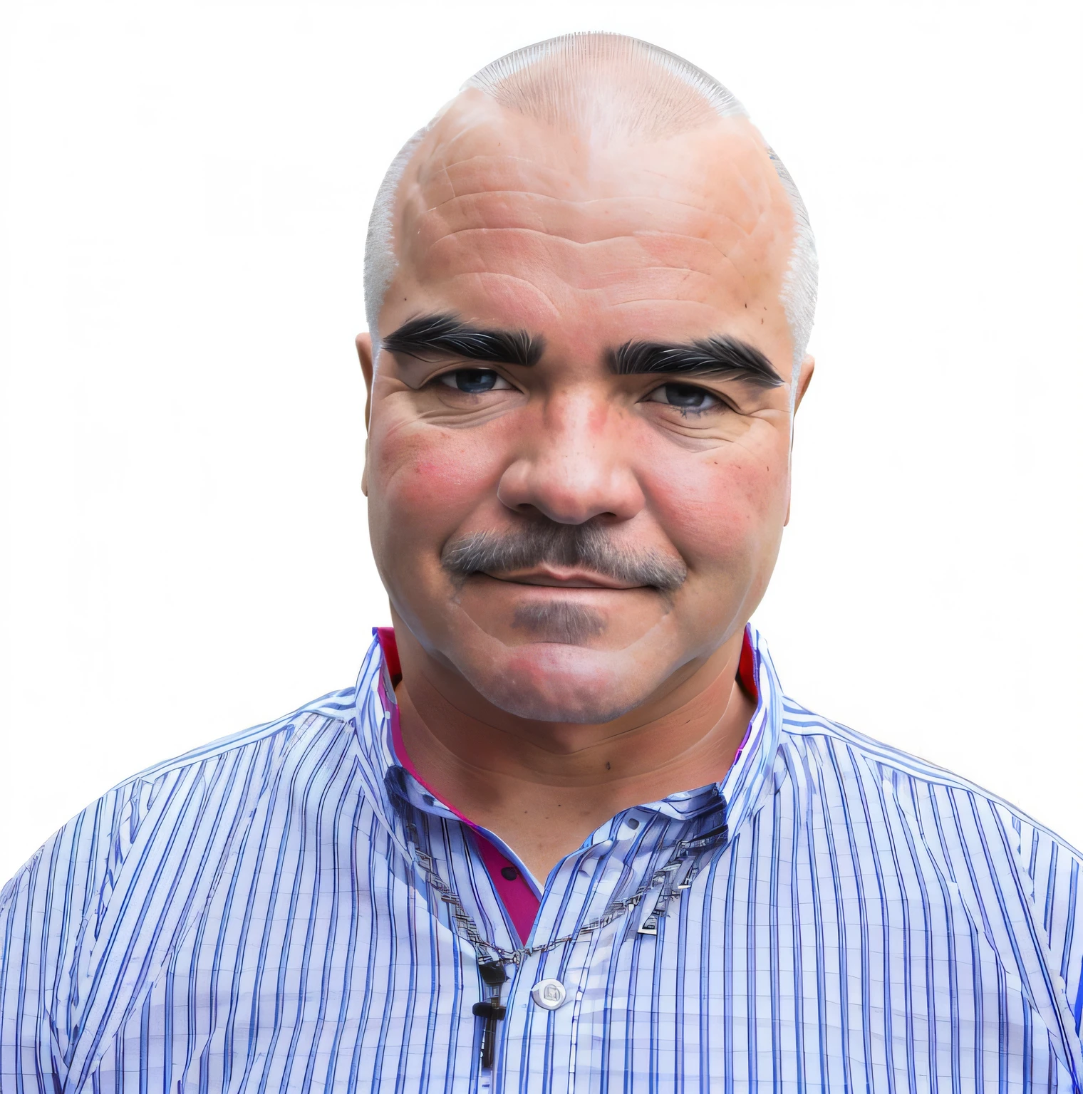 Man with a bald head and a blue and white plaid shirt, david rios ferreira, Paulo Davey, Joel Torres, andres rios, Alejandro Mirabal, danilo torres, Paulo Heaston, foto do perfil, Juan Caloto, Karl Pilkington, ignacio fernandez rios, Foto de perfil do headshot, Aykut Aydogdu, victor maristane, Loaded Raise Dwarf Warrior A dwarf warrior of short stature, but with a robust and imposing appearance. Ele veste uma armadura de metal resistente, coberta por marcas de batalhas. In his right hand, holds a broad, sharp-bladed sword, while in his left hand he wields a shield adorned with symbols of his clan. His long, thick beard reaches up to his chest, giving it a fierce and respectable appearance. His eyes are piercing and express courage and determination. Ao fundo, uma caverna escura e misteriosa, representing the environment of origin of this brave dwarf warrior.