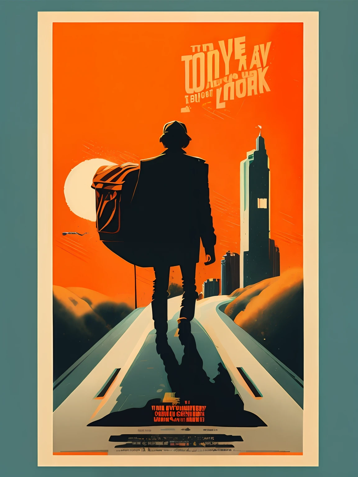 a movie poster with "Take a book with you on your journey" "With a Book" by Olly Moss