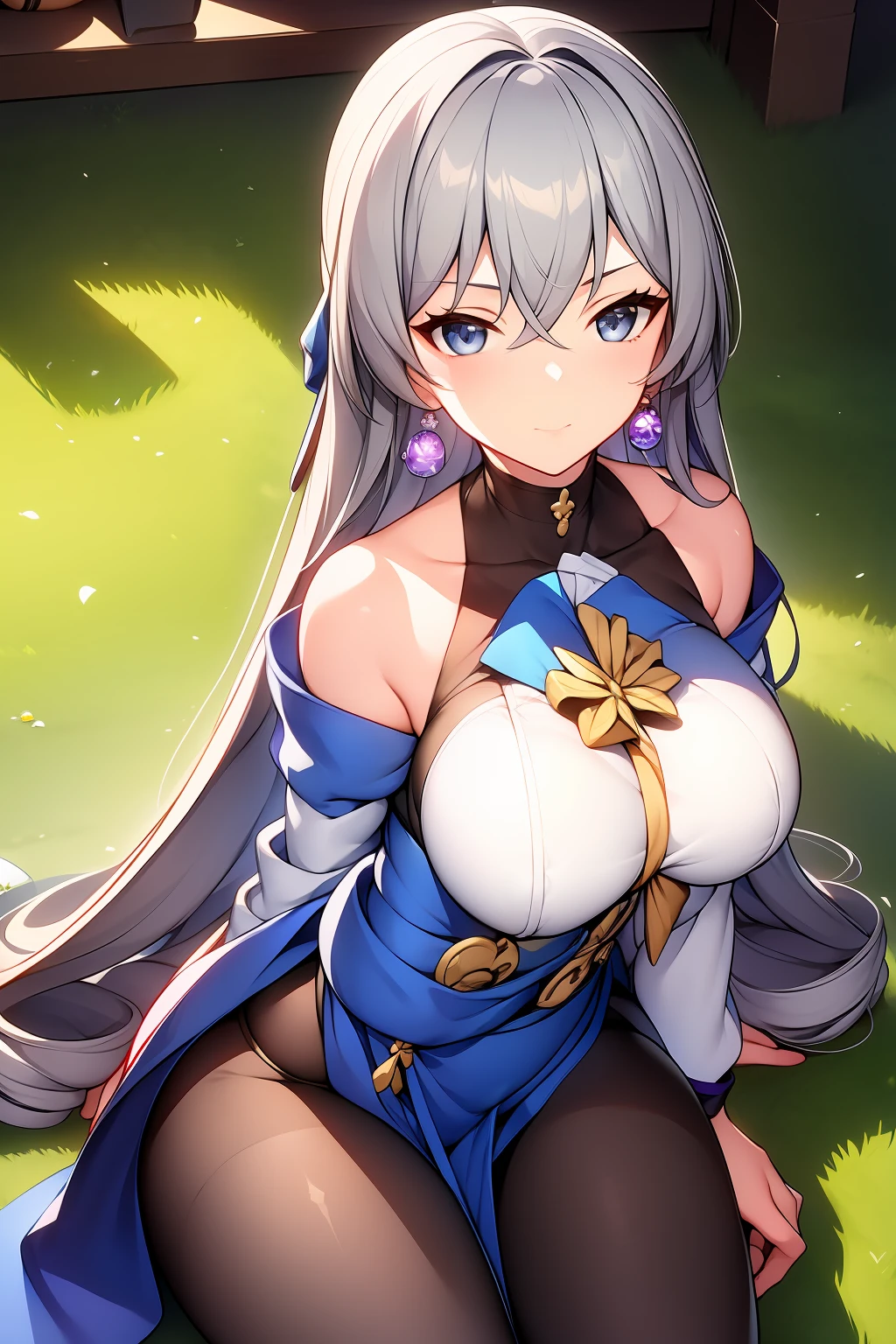(masterpiece),best quality, expressive eyes, perfect face, 1girl,
big breast, H-cup, good breast, beautiful, gorgeous,anime,girl,lora,
nipple visible though clothes,ph bronya,
1girl,
solo,
earrings,
long hair,
grey hair,
drill hair,
grey eyes,pantyhose,w sitting, w sitting on ground, legs on ground, hands between thighs, arms between legs, both arms between legs,hands between legs,hand on chest