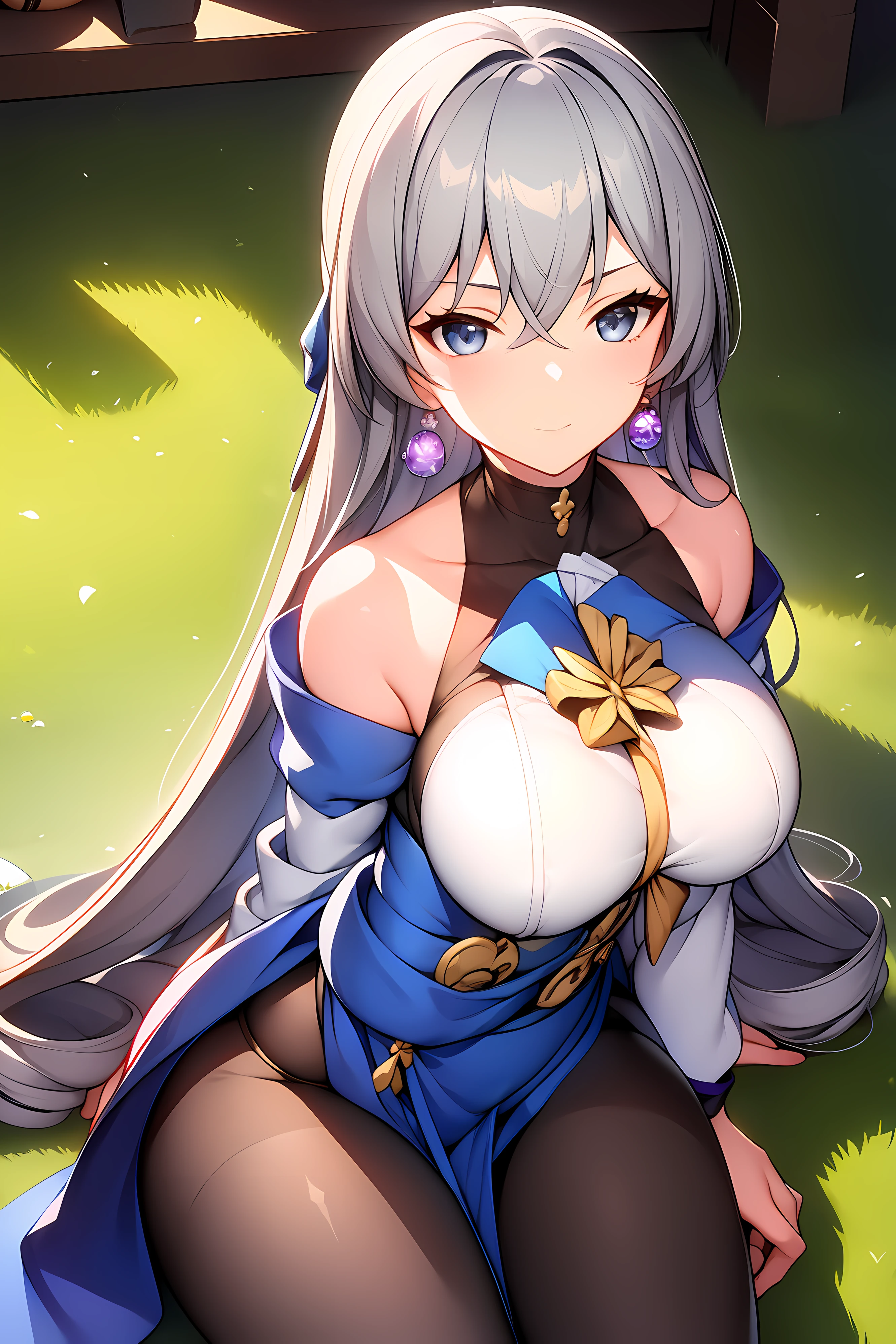 (masterpiece),best quality, expressive eyes, perfect face, 1girl,
big breast, H-cup, good breast, beautiful, gorgeous,anime,girl,lora,
nipple visible though clothes,ph bronya,
1girl,
solo,
earrings,
long hair,
grey hair,
drill hair,
grey eyes,pantyhose,w sitting, w sitting on ground, legs on ground, hands between thighs, arms between legs, both arms between legs,hands between legs,hand on chest