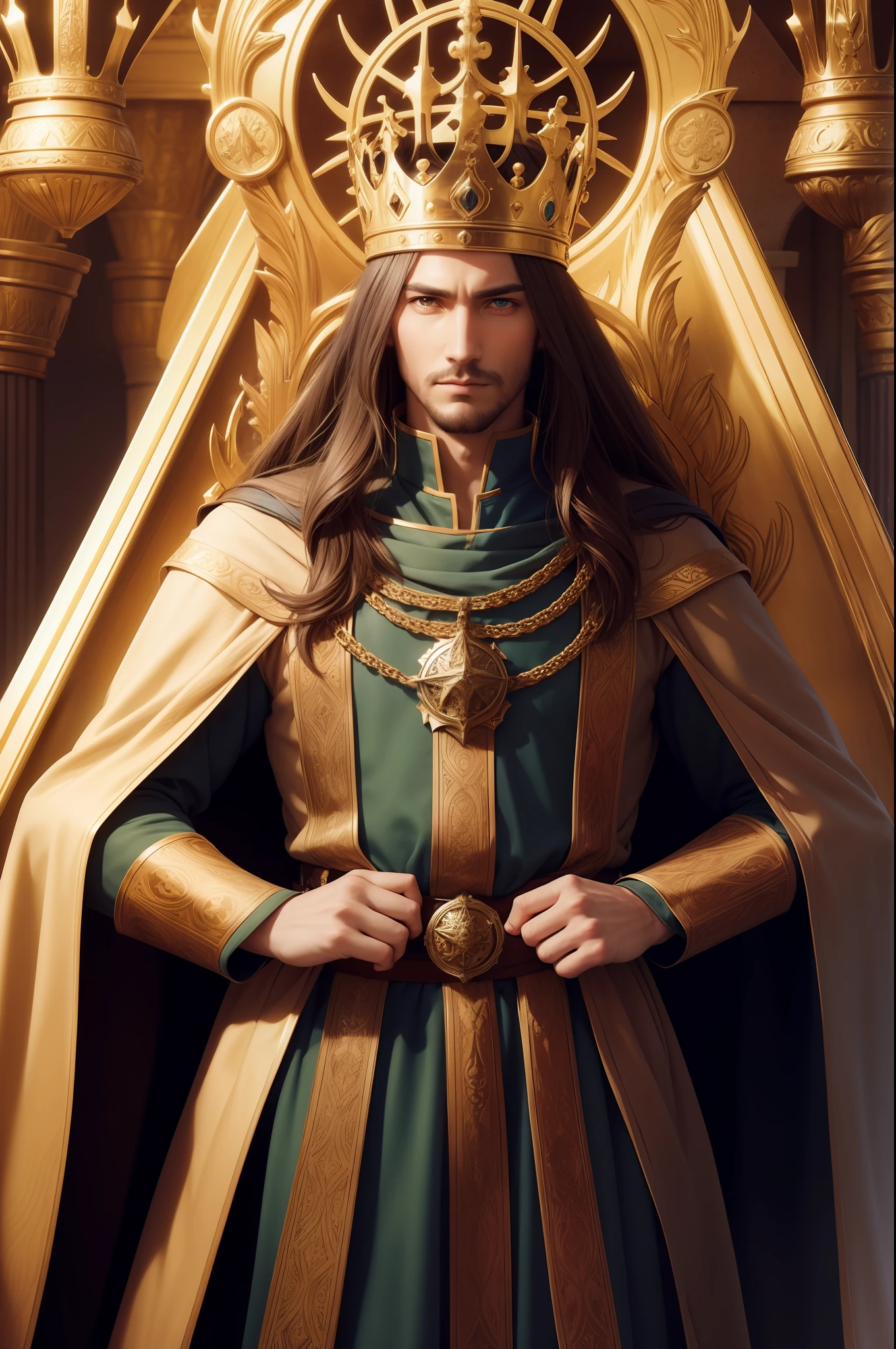 man, king of the kingdom, high fantasy medievial style