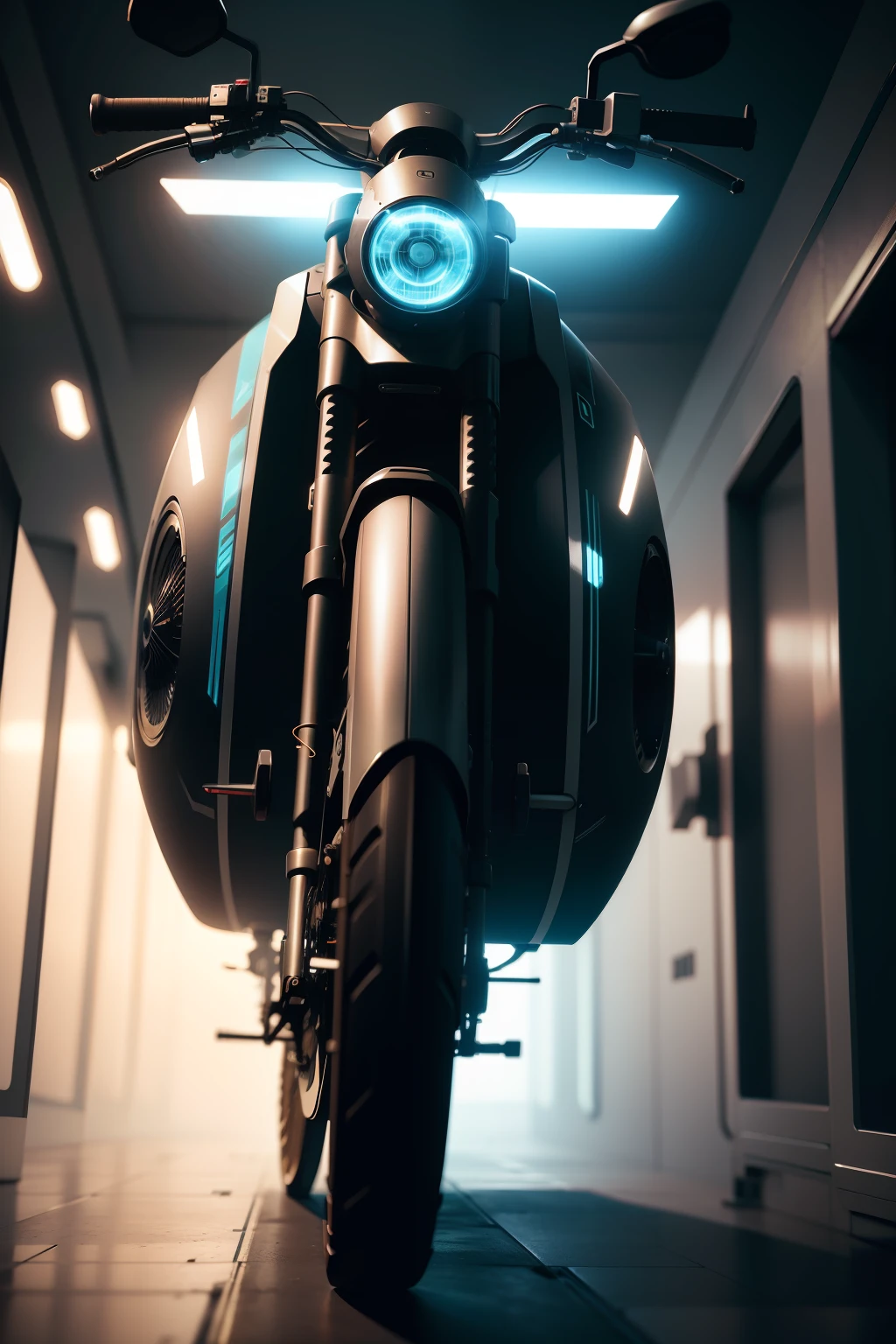 futuristic electic bike, ultra detailled, 8k, photorealistic, highly detailed, (cinematic:1.3)