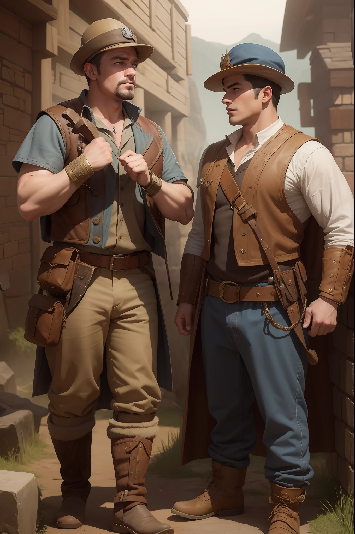 man, miner, dodger, high fantasy medievial style