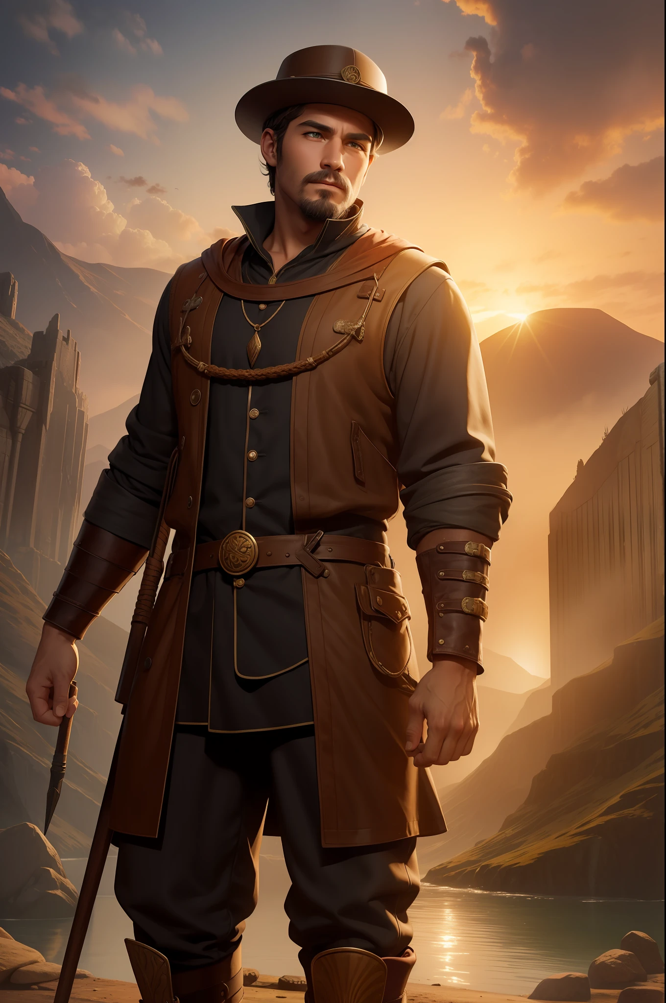 a man from the people, miner, high fantasy medievial style