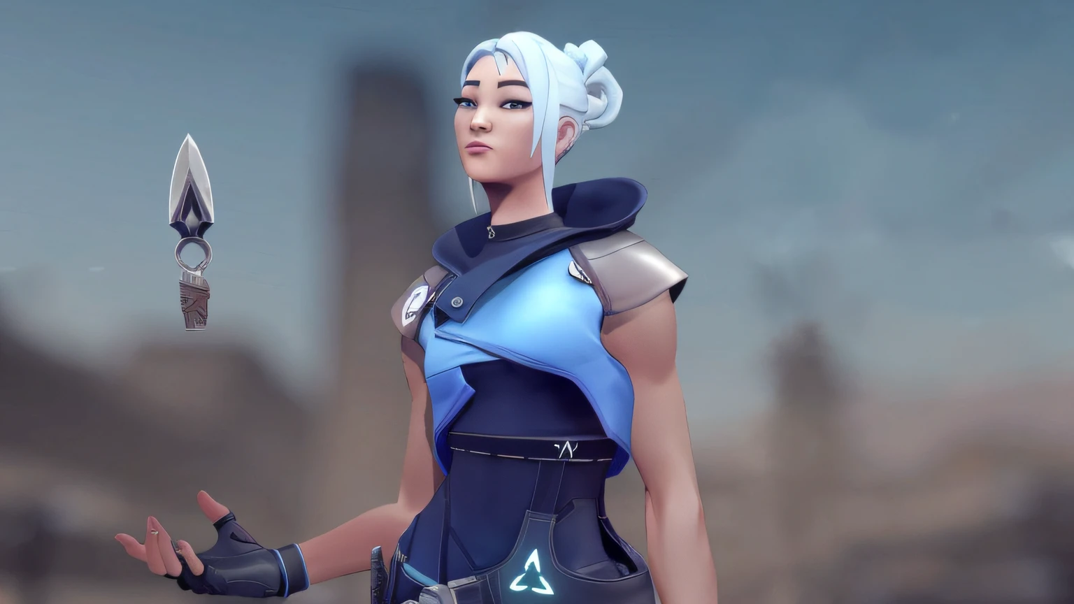 a close up of a person with a sword in a game, echo from overwatch, sigma from overwatch, sigma female, valorant character, overwatch character, overwatch inspired, as an overwatch character, from overwatch, as overwatch character, overwatch style, overwatch skin, sojourn from overwatch, lunar themed attire, ashe, overwatch character concept art, ashe from overwatch