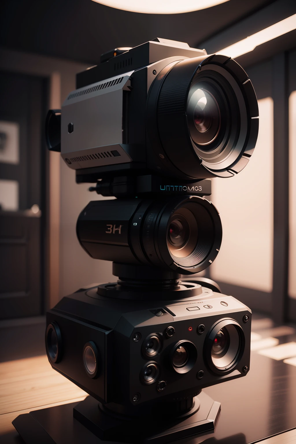 futuristic 3d camera, ultra detailled, 8k, photorealistic, highly detailed, cinematic