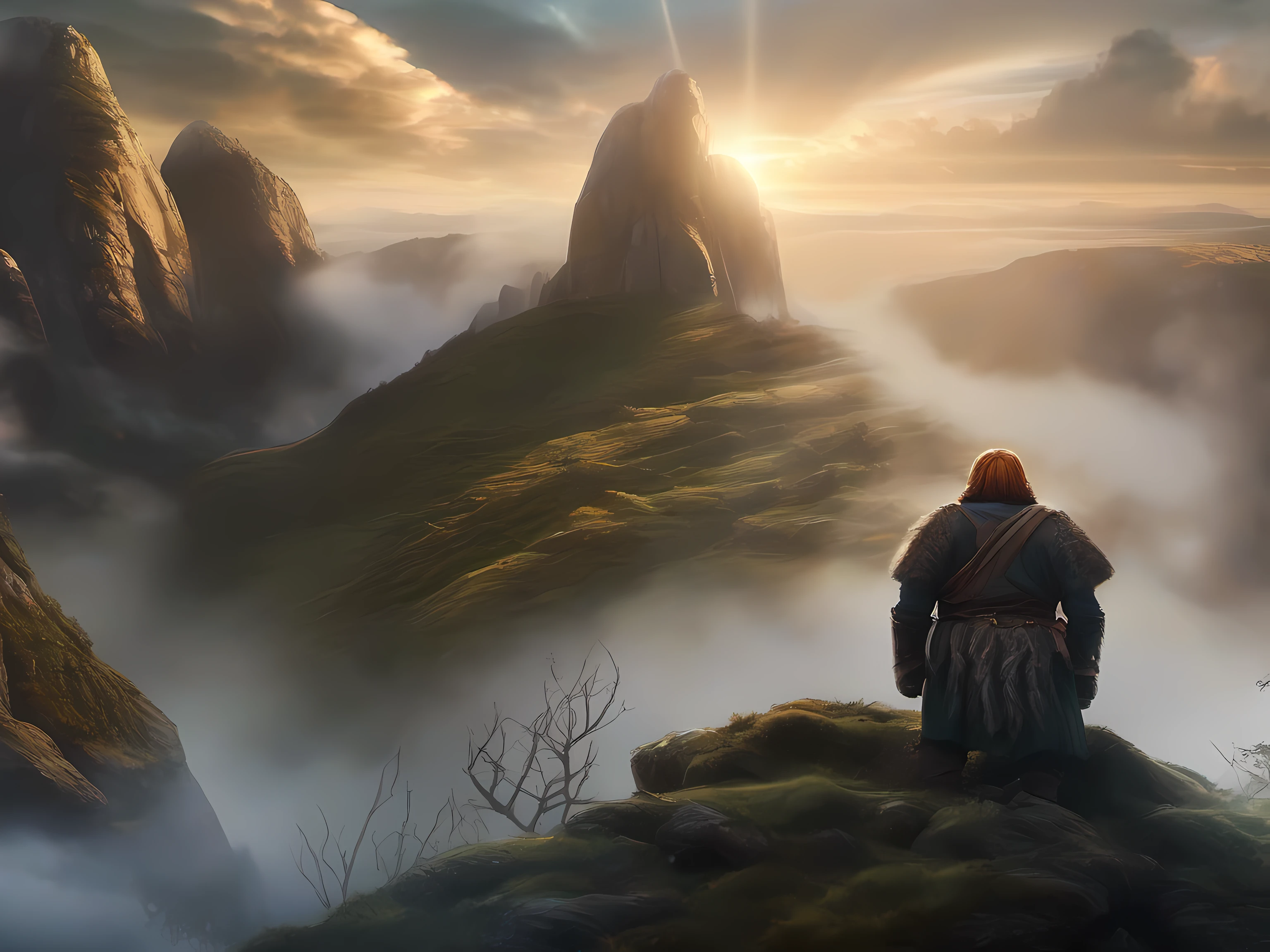 Dwarf, Vale de Pedras ao Luar, Wisps de wisps em todo o ambiente, High definition, alta qualidade, professional cinematic lighting, 16k, movie poster, alta qualidade, alta qualidade, High definition