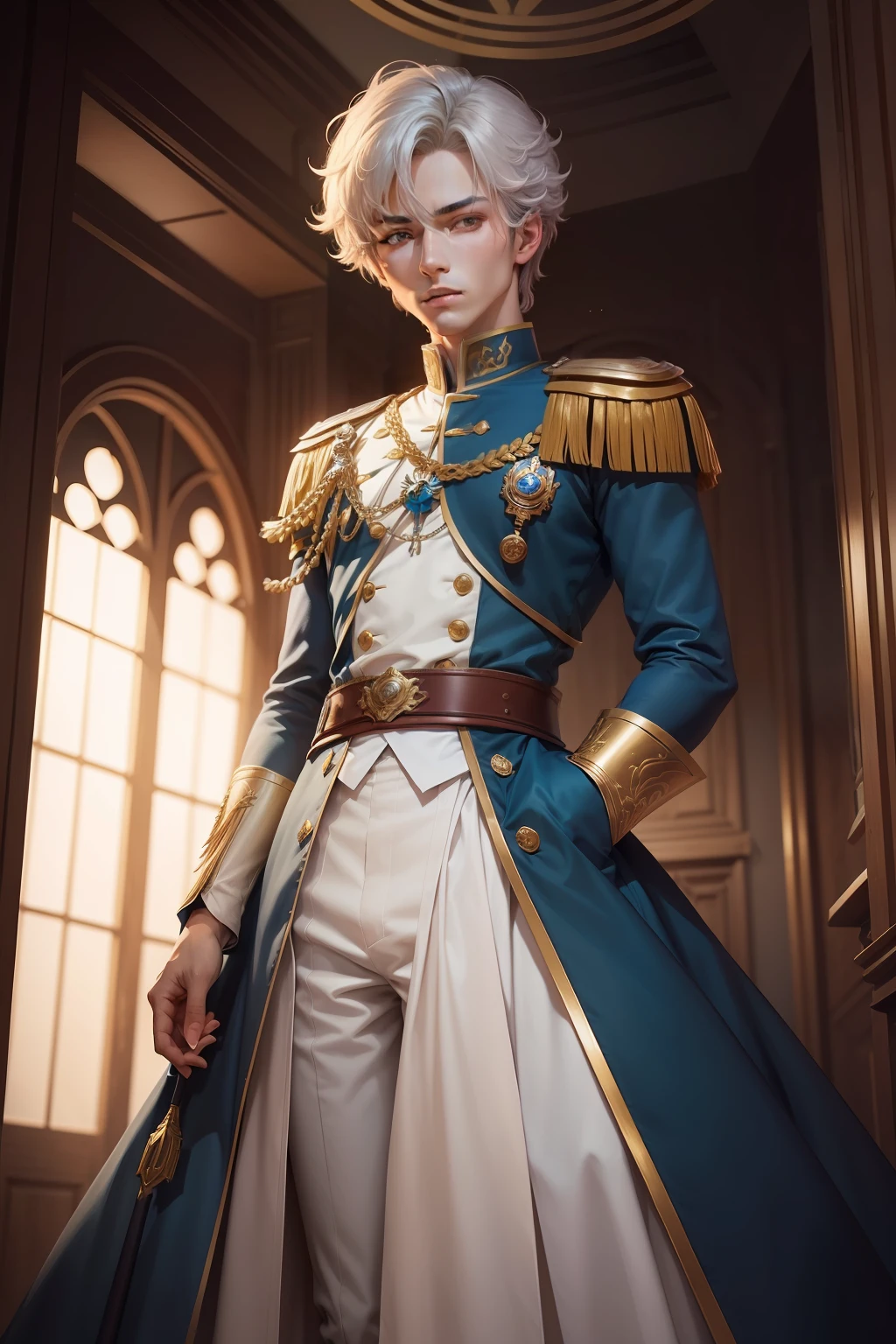 Someone is drawing a picture of a man in a uniform, inspirado em Fan Kuan, inspirado em Jean Xceron, inspirado em Tomioka Tessai, como um personagem de anime, protagonista feminina 👀 :8, Personagem de anime, inspirado em Thyrza Anne Leyshon, Beautiful androgynous prince, inspirado por Li Chevalier, Personagem de anime; arte de corpo inteiro