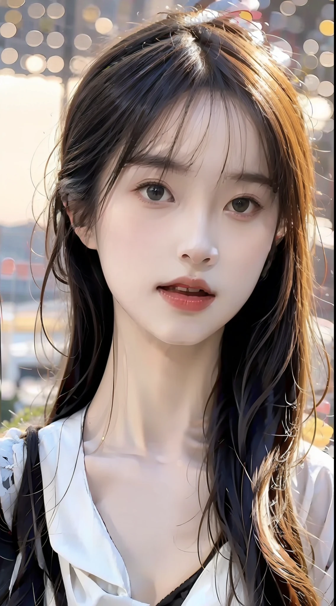 tmasterpiece,best qualtiy,(realisticlying,photo-realistic:1.37),16k,an extremely delicate and beautiful,astounding,finedetail,offcial art,absurderes,Incredibly Ridiculous res,Beautiful udder,Ultra-detailed face,Extremely detailed skin,Beautiful Meticulous Girl,1girll,(perfect female shape),underdressing,Long legs