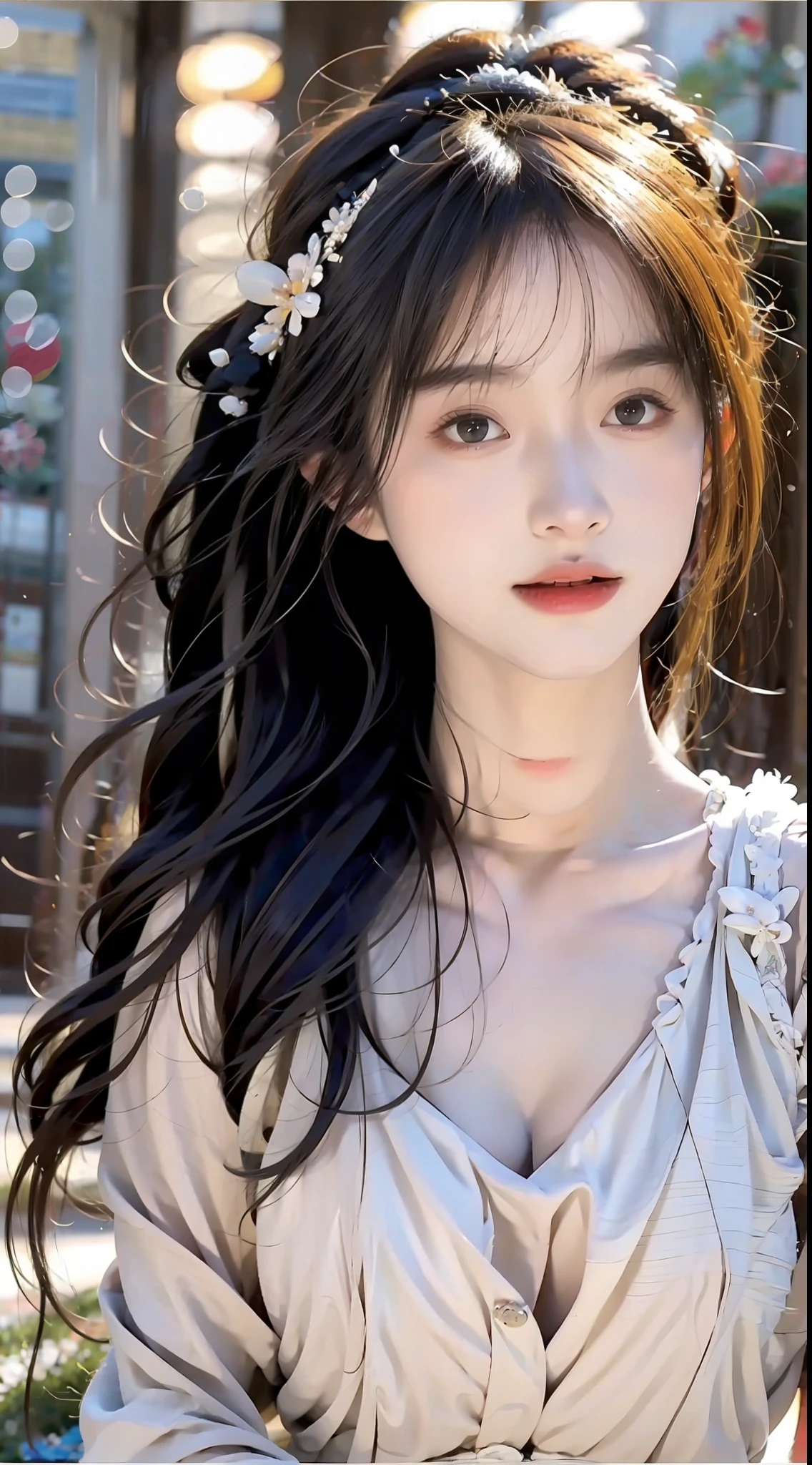 tmasterpiece,best qualtiy,(realisticlying,photo-realistic:1.37),16k,an extremely delicate and beautiful,astounding,finedetail,offcial art,absurderes,Incredibly Ridiculous res,Beautiful udder,Ultra-detailed face,Extremely detailed skin,Beautiful Meticulous Girl,1girll,(perfect female shape),underdressing,Long legs