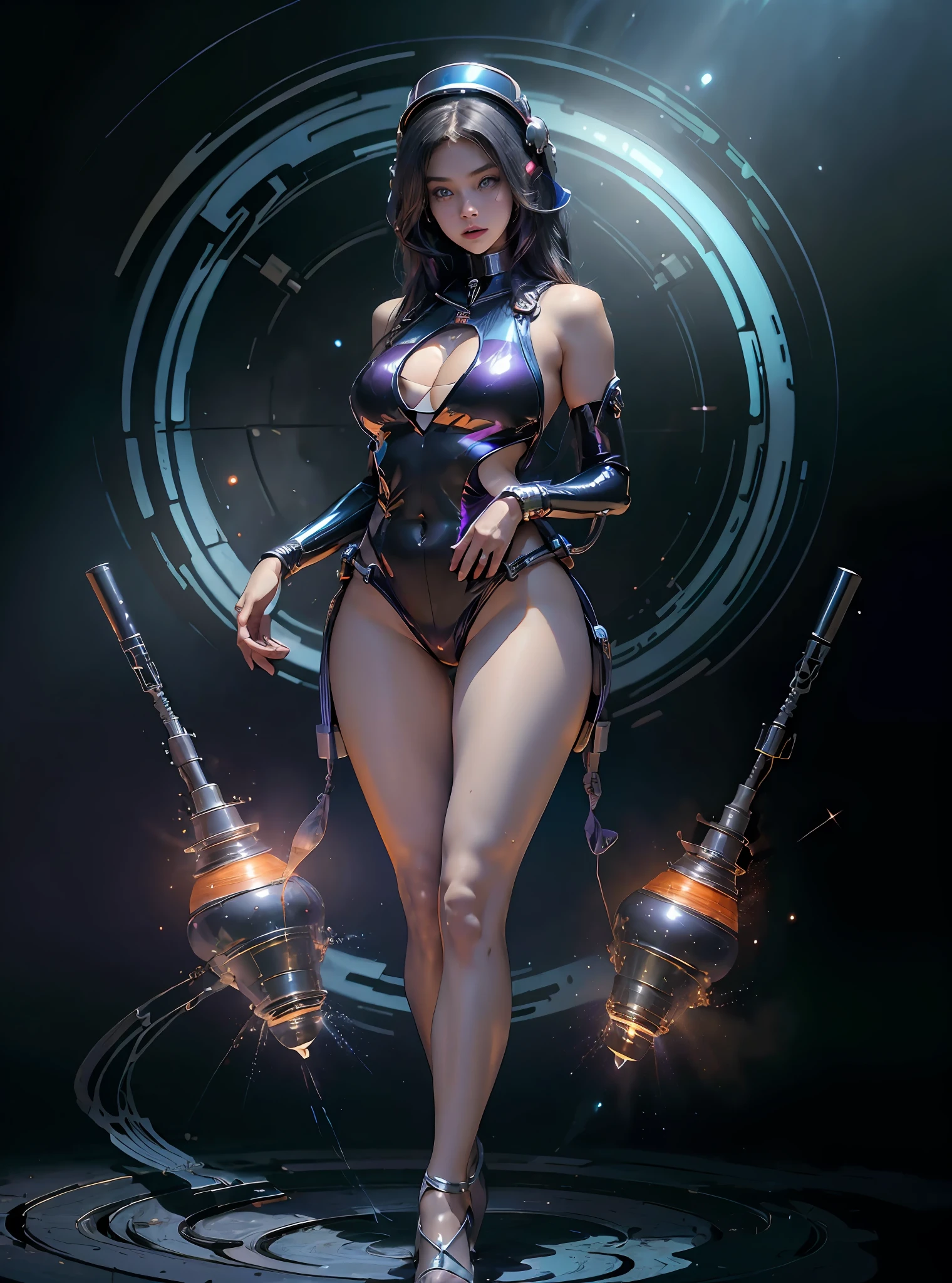 1 girl, sexy space astronaut,(( astronaut helmet)), (((seminude))),((purple and orange trasparent látex Shiny micro competition swimsuit)), show perfect  , trasparent  pantys, huge boobs, ((big boobs)), big detailed , perfect ass, perfect hands, perfect arms, perfect legs, (( perfect proportions body)), ((beautyful detalied face)), big brilliant blue eyes, ((shiny tanned skin)), shiny realistic hair, in a interestelar spaceship cabin, ((best quality)), ((masterpiece)), (high-resolution:1.2), ((best quality)), ((masterpiece)), (high-resolution:1.2), high quality, highres, detail enhancement, ((best quality)), ((masterpiece)), (high-resolution:1.2), high quality, highres, detail enhancement, ((best quality)), ((masterpiece)), (high-resolution:1.2),