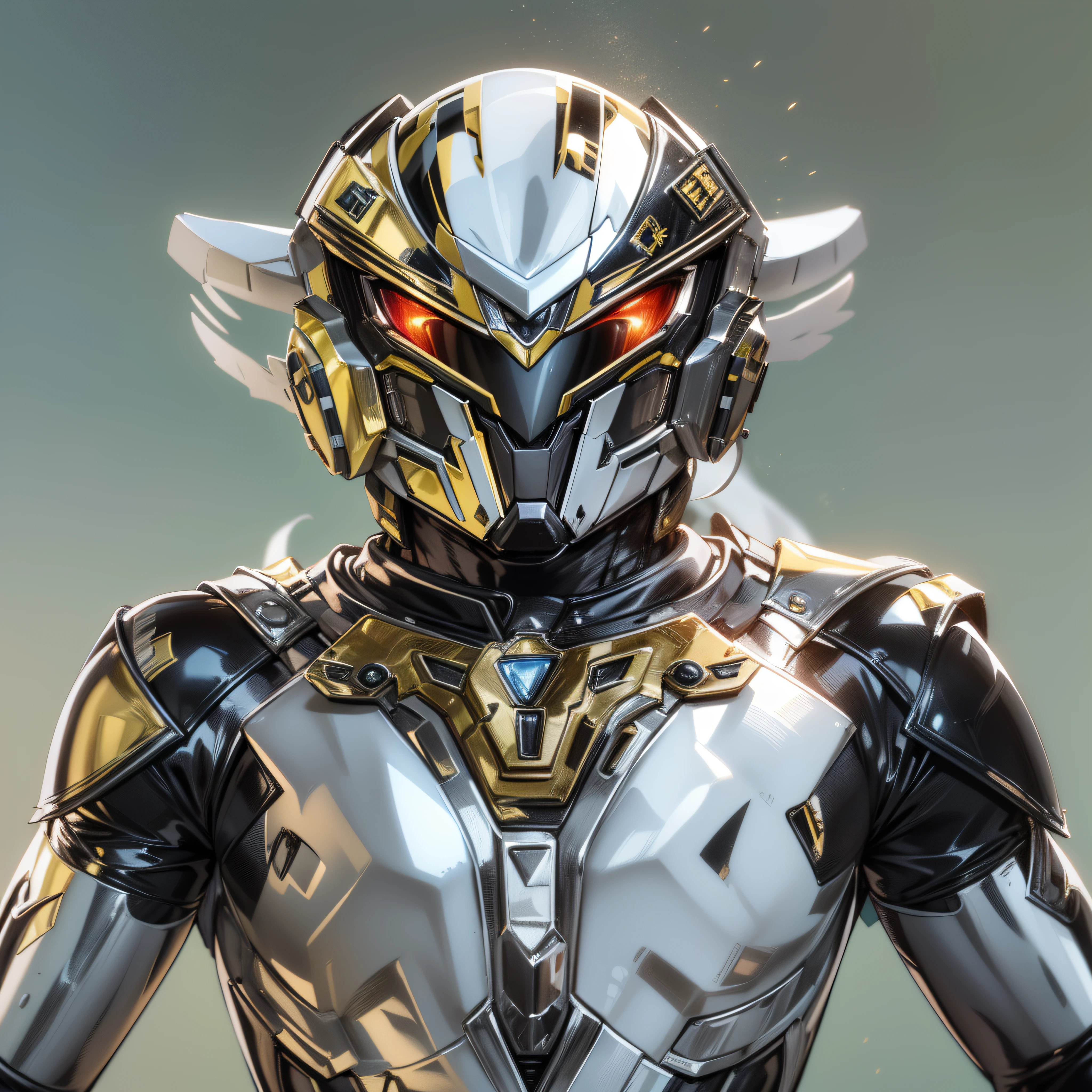 1man, masterpiece,best quality, masterpiece, high detail,detailed face,detailed eyes,rendered eyes,perfect eyes,hip lines,ambient occlusion,crisp image,detailed,amazing,8k,8k wallpaper,8k in megazord cockpit background, high detailed skin,high res, ((male shot)), (running), megazord, mecha, (sitting in megazord cockpit) ((solo)), (black chrome Power Ranger), (((black chrome armor, black chrome hawk helmet, black chrome bodysuit, white belt, black eyes, white gloves))), (((white boots))), gold chrome armor, white gloves, black chrome bodysuit, vambraces, photo-realistic, ultra-realistic, unreal engine,