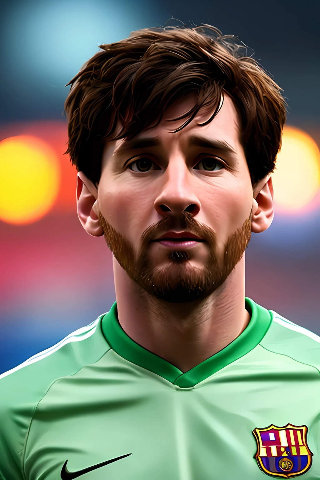 Lionel Messi, (pixar style) (masterpiece:1.2) (bokeh) (best quality) (detailed skin) (detailed texture) (8k) (claymation) (cinematic lighting) (sharp focus