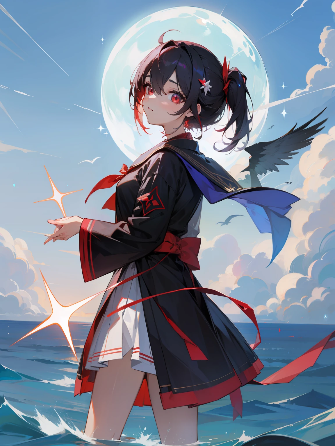 Sparkling eyes、Red eyes