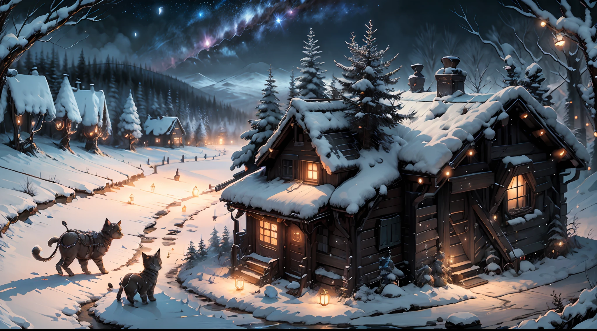 As the stars twinkled in the night sky, children of the village listened to the tale of Kitty's adventure, inspired by her journey of self-discovery. --auto