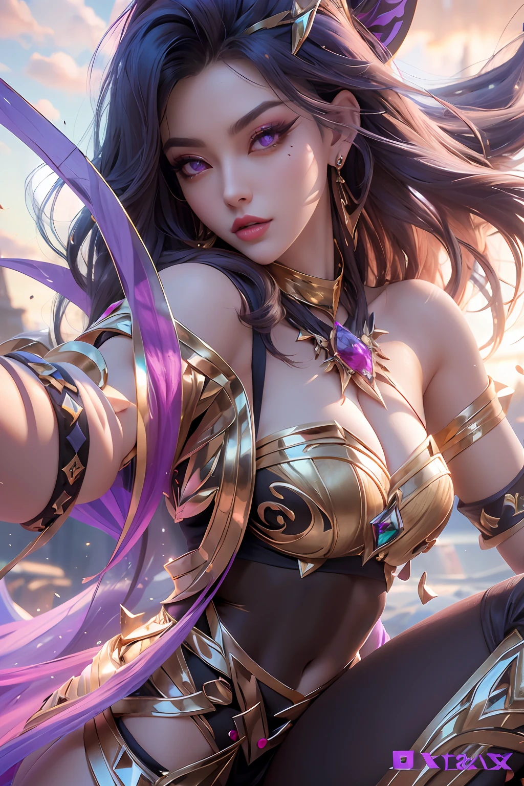high detailed, 8k, highres, 1girl, jewelry, earrings, makeup, eyelashes, earrings, collarbone, collar, looking at viewer, (large breasts, thick thighs, thigh gap, wide hips, toned body),, ulzzang-6500, ultra realistic 8k cg, unparalleled masterpiece, absurdres, extraordinary, incredible, exquisite, sensational, perfect artwork, perfect female figure, perfect anatomy, unique, sexy, very long hair, blonde, multicolored hair, large breasts, looking at viewer, aesthetic, spectacular, splendid, superb, grand, astounding, stunning, magnificent, elegant, graceful, luxury, jewelry, gem, glint, beautiful, gorgeous, charismatic, charming, alluring, erotic, seductive, gothic, fantasy, divine, clean, rich, prestige, fantastic, supreme, apex, paramount, goddess, lace, lace trim, delicate pattern, shiny skin, gold, royal, queen, supernatural, phenomenal, fabulous, marvelous, stupendous, terrific, ((nsfw, huge breasts , thick thighs, wide hips, toned body)),, high detailed, 8k, highres, (k/da all out kai'sa), league of legends, k/da \(league of legends\), 1girl, purpel hair, multicolored hair, long hair, very long hair, ponytail, long ponytail, streaked hair, green hair, two-tone hair, purple eyes, lips, jewelry, earrings, makeup, bare shoulders, crop top, black crop top, collarbone, collar, shiny clothes, detached sleeves, crystals, gloves, elbow gloves, single fingerless glove, midriff, looking at viewer, (large breasts, thick thighs, wide hips, toned body, ) RozalinD2, 1girl, gigantic breast Azure lane, gold hair ornament, revealing black bodysuit large breasts, cleavage, perfect composition, perfect Waifu)), sexy, appealing, ((Best quality)), ((masterpiece)), (detailed:1.4), submissive, super thick, small waist, sixpack abs, ripped, fit, slave collar, makeup, lipstick, blush, exotic, Asian and Spanish, mixed girl, HDR (High Dynamic Range), Ray Tracing, NVIDIA RTX, Super-Resolution, Unreal 5, Subsurface, detailed background, mansion, palace, goddess, camel toe, micro bikini