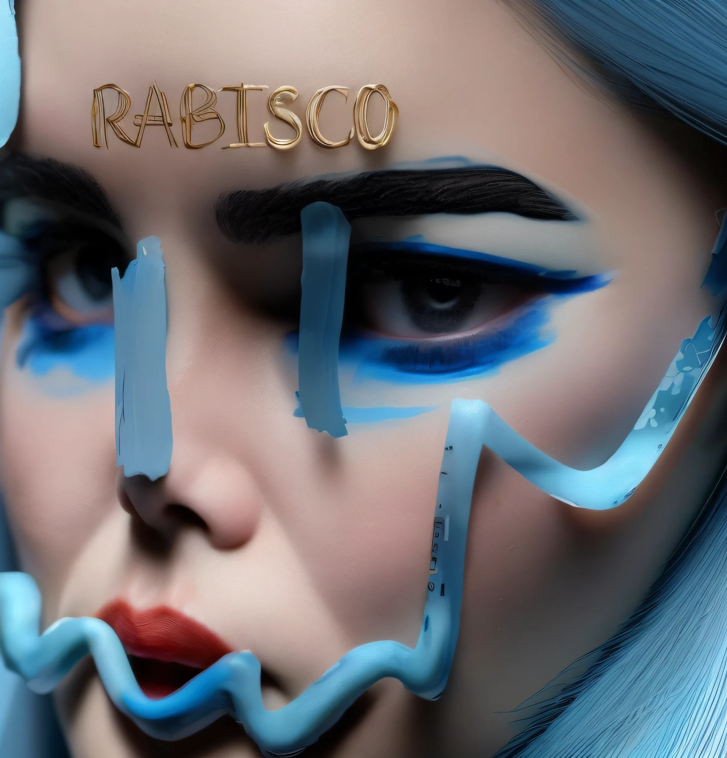 logo animada de um close up de um rosto sorridente desenhado com tinta azul, inspirado em Raffeaello Ossola, inspirado em Alesso Baldovinetti, inspirado em Francesco Raibolini, inspirado em Bartolomeo Cesi, Directed by: Francesco Raibolini, Directed by: Raffeaello Ossola, desenhado no microsoft paint, inspired by Mirko Rački